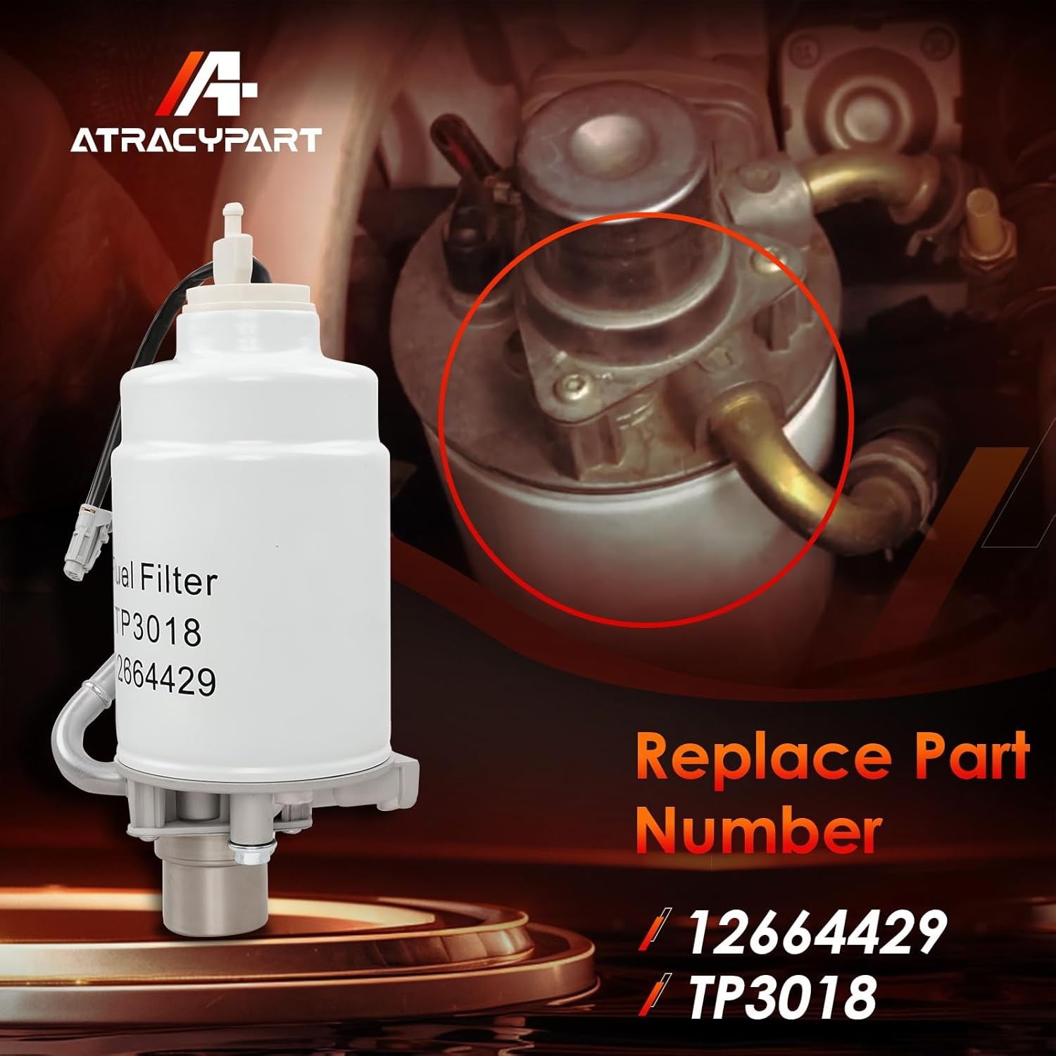 6.6L Duramax Diesel Fuel Filter Housing Compatible with 2011-2016 Chevy