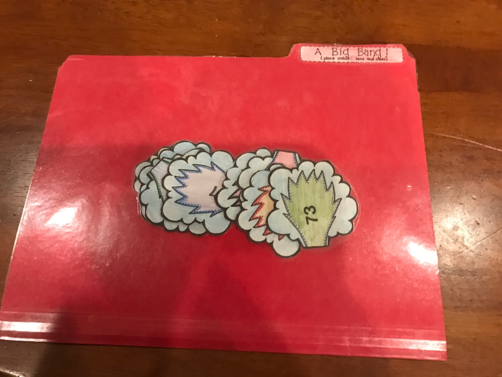A Big Bang! Place Value 2nd grade math file folder game teacher