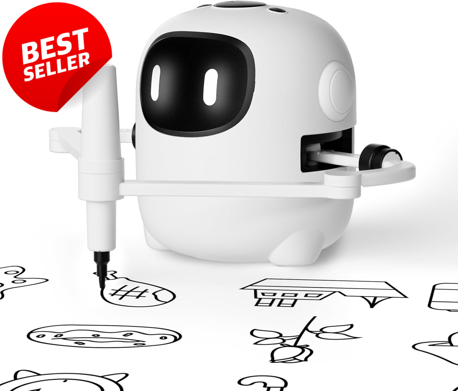 Kids Drawing Robot Educational Voice Interactive Toy with 150 Cards Ages 3-8 – U