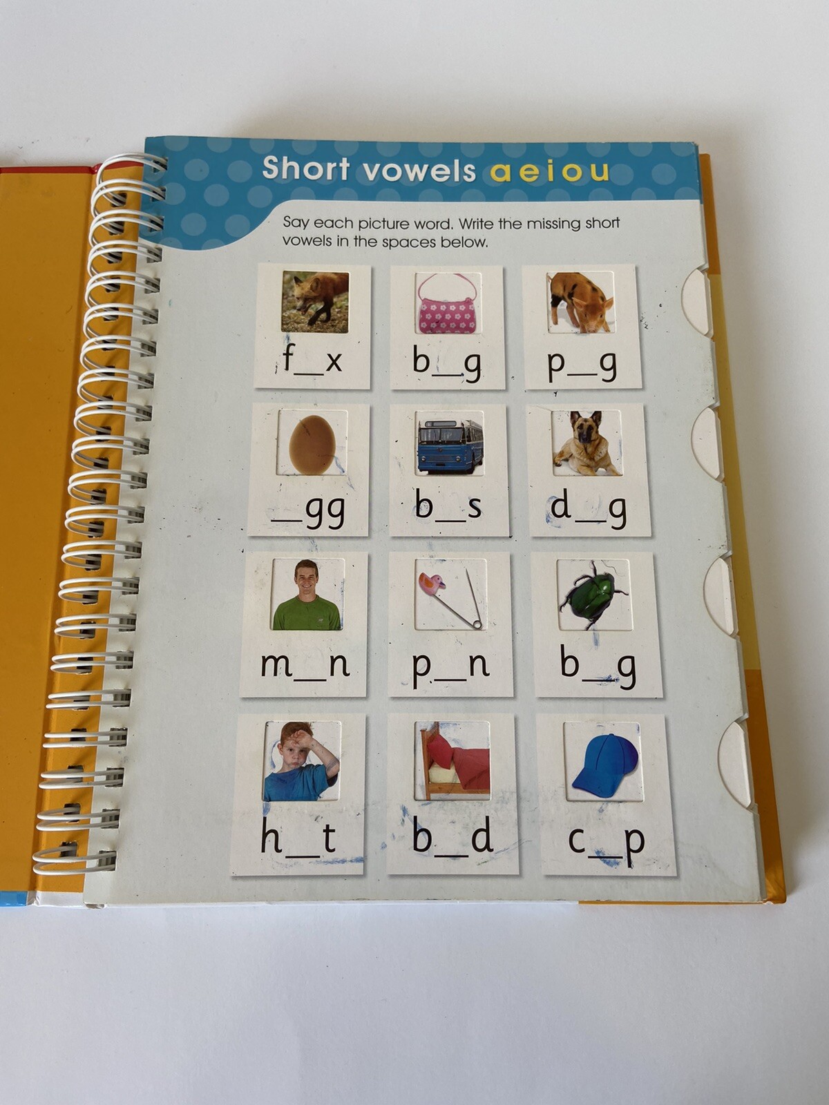 Write And Slide Phonics Book Hard Cover teacher copy.