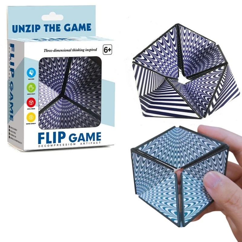 Infinity Magic Cube 3D Fidget Toy Stress Relief Brain Teaser Desk Toy Kids.