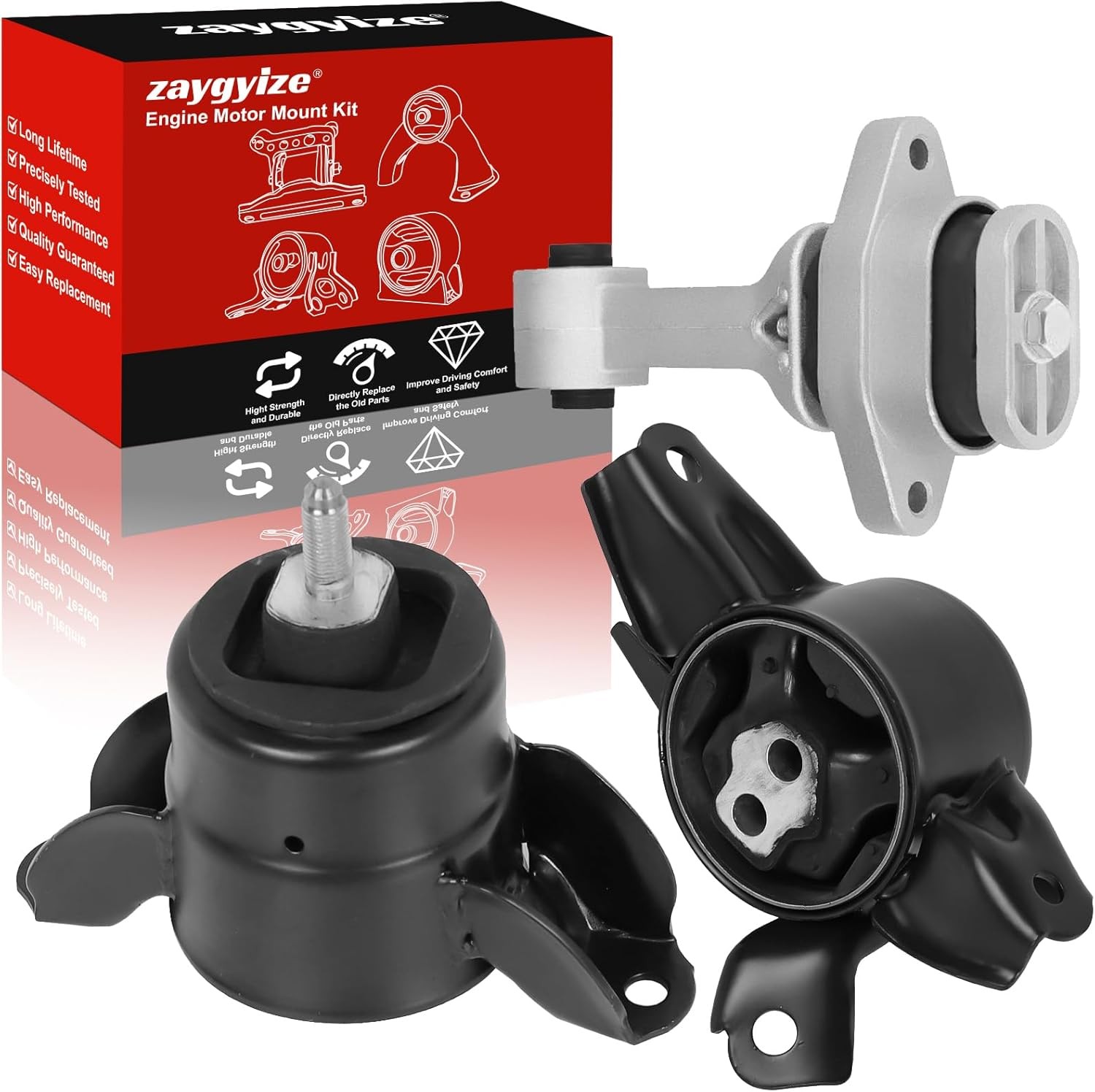 3 Pcs Engine Motor Mount For Hyundai Accent Veloster 1.6L