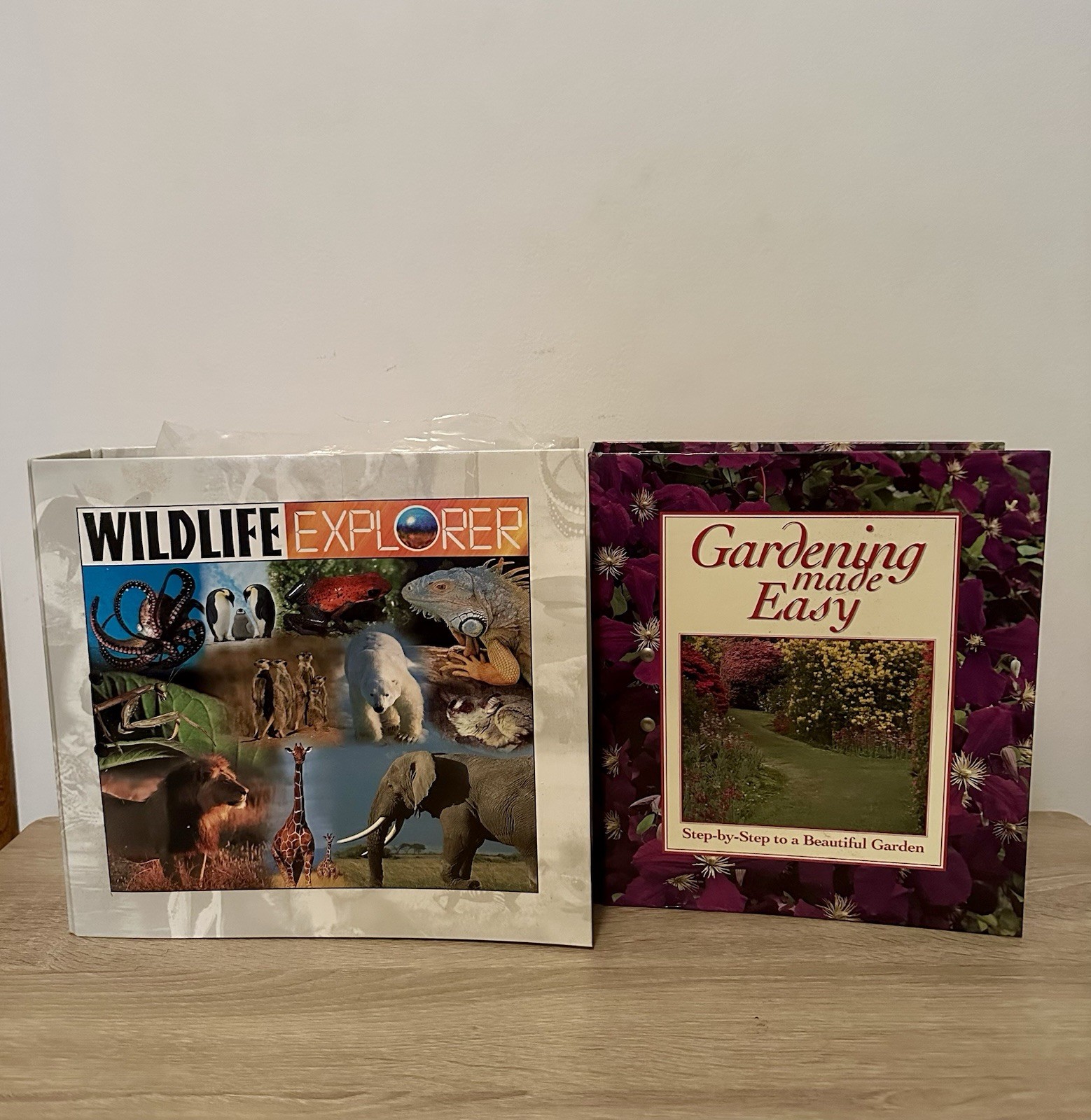Vintage Binders Lot Wildlife Explorer & Gardening Made Easy 3 Ring Reference 90s