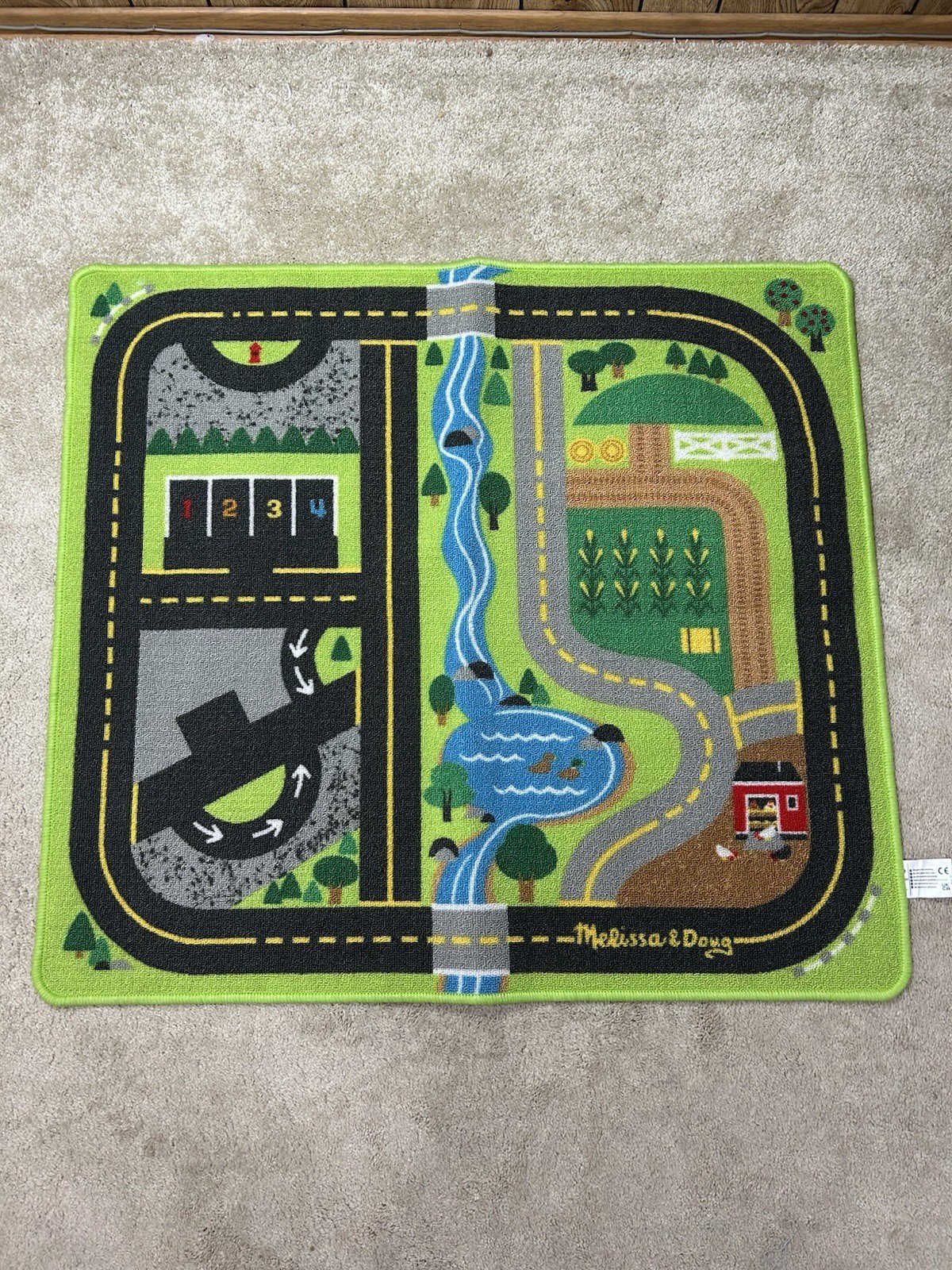 Melissa & Doug Deluxe Road Rug Play Mat 5195 Adventure Bay 39″ x 36”