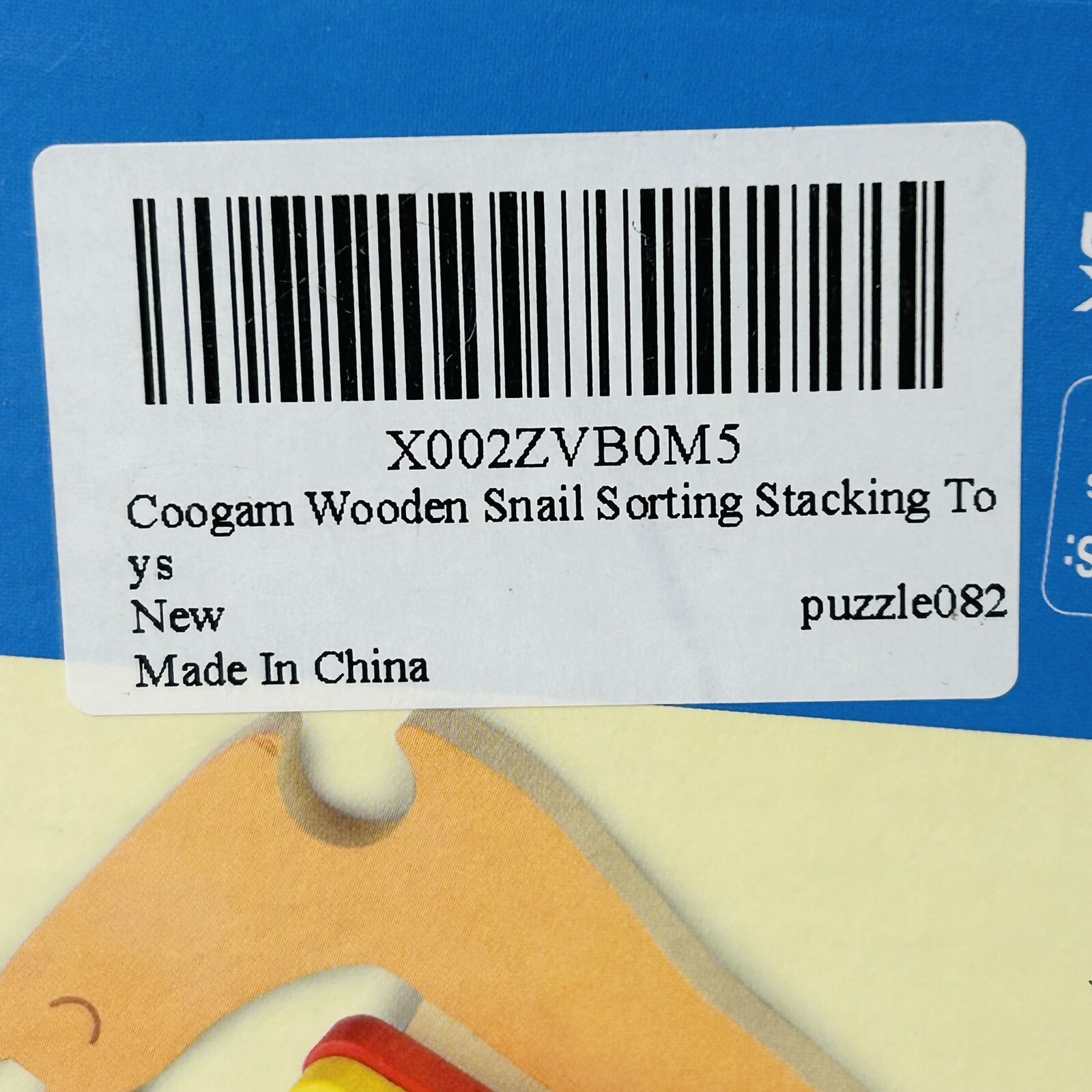 Coogam Wooden Sorting Stacking Snail Toys 18+ Months Hand Eye Skills Size Shape