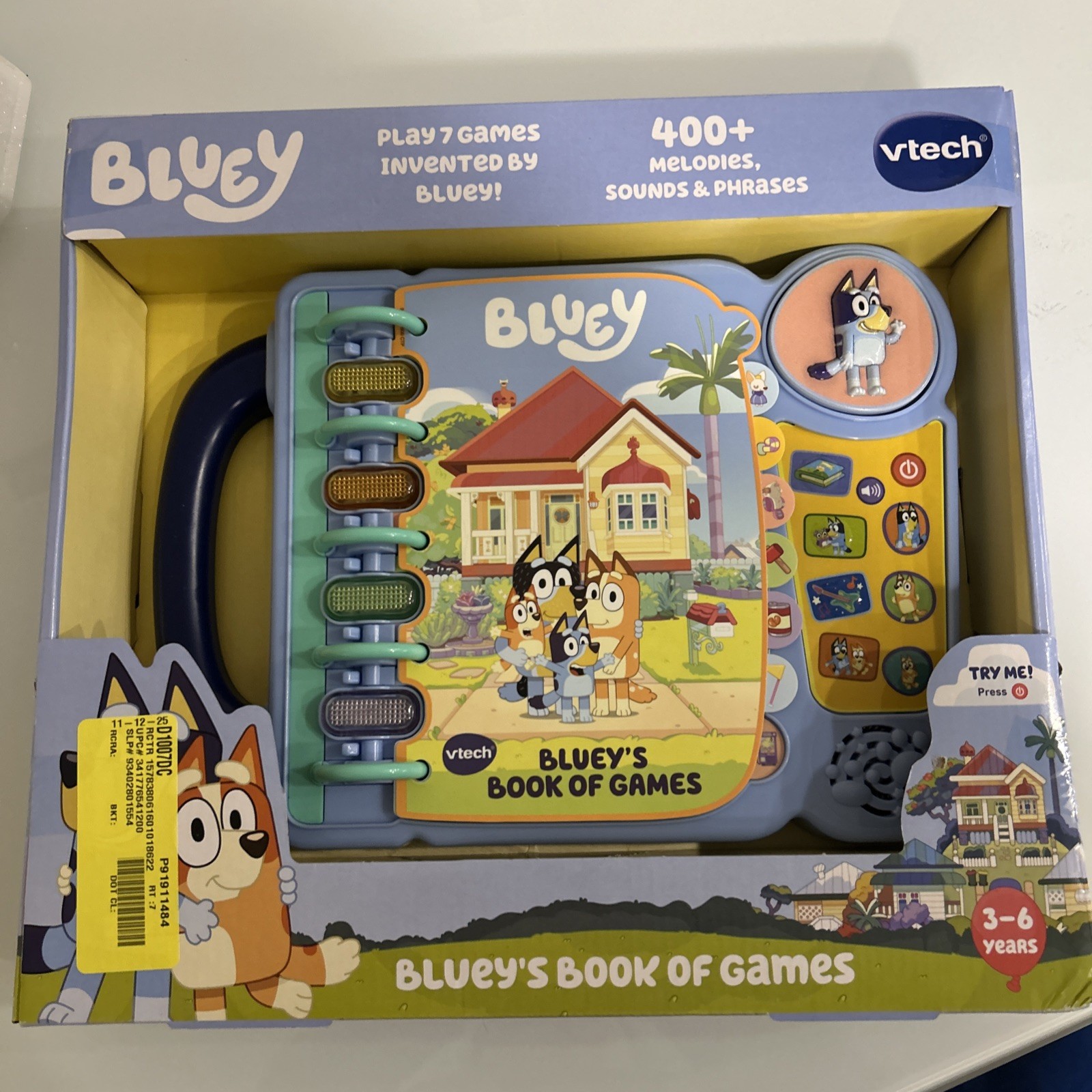 NEW! VTech Bluey’s Book of Games Interactive Pretend-Play Book for Preschoolers