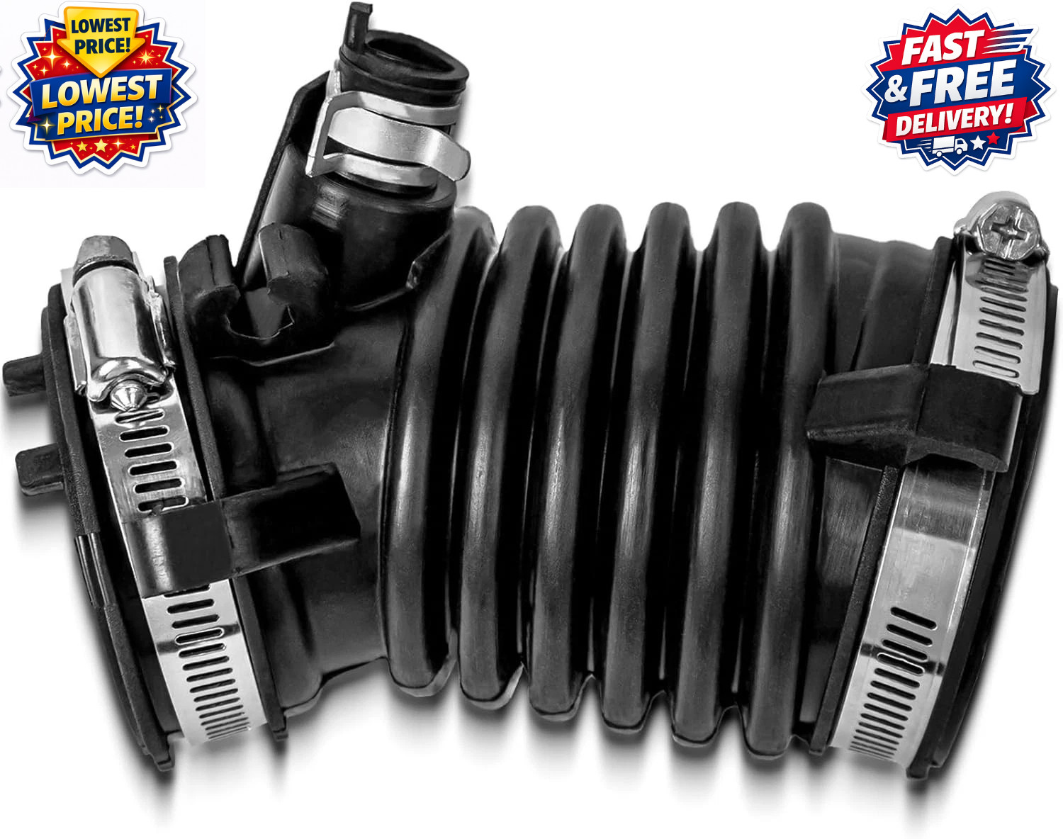 Engine Air Intake Hose Tube With Clamps Compatible With 2012-2015 Honda Civic 1.