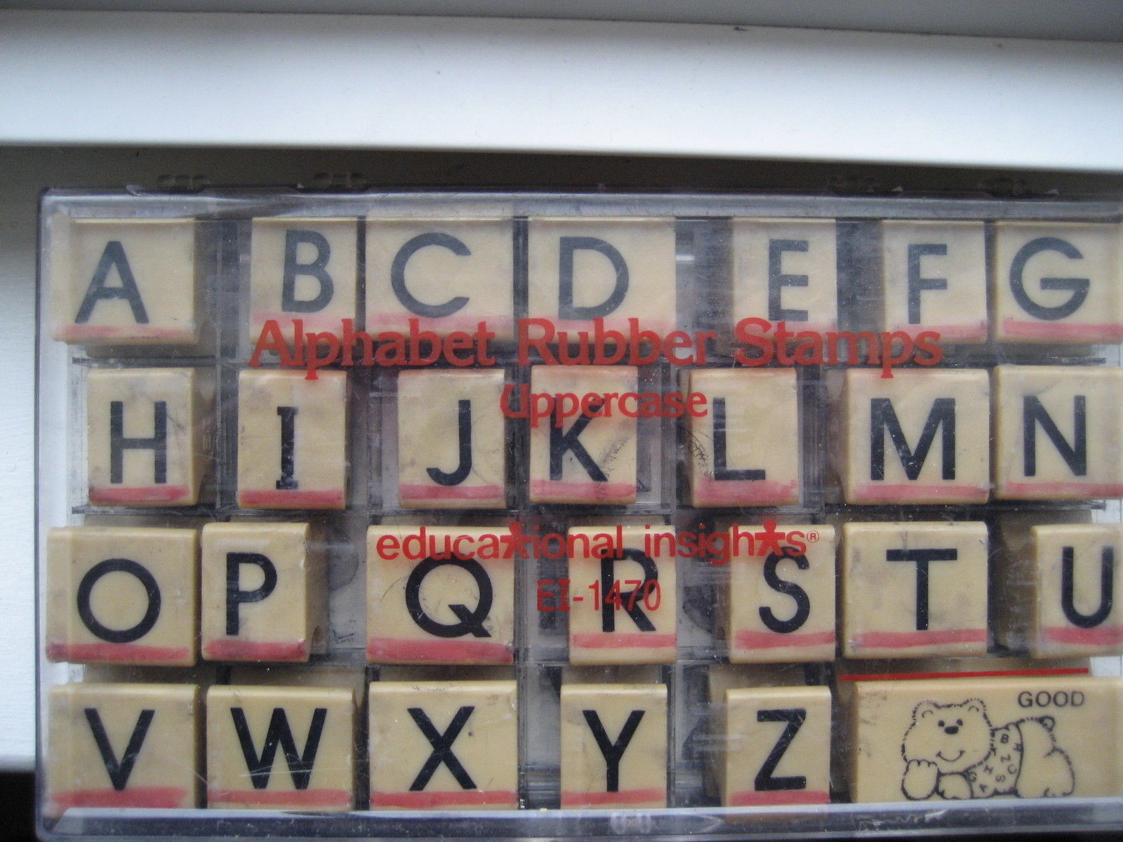 Uppercase Alphabet Stamps PLASTIC HANDLE Educational Insights TAIWAN