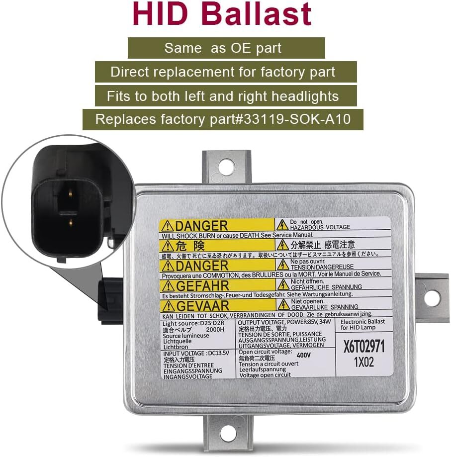 HID Headlight Ballast Compatible with Acura TL Acura TSX Honda S2000 Mazda 3