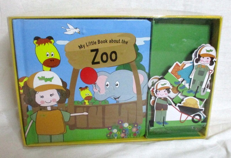 MY LITTLE ZOO LEARNING ACTIVITY KIT BOOK, PUZZLE, WOODEN FIGURES & MORE!