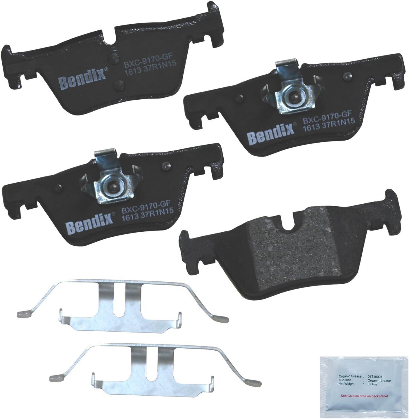 Bendix Priority 1 Ceramic Rear Disc Brake Pad Set for BMW 118i, 228i xDrive,