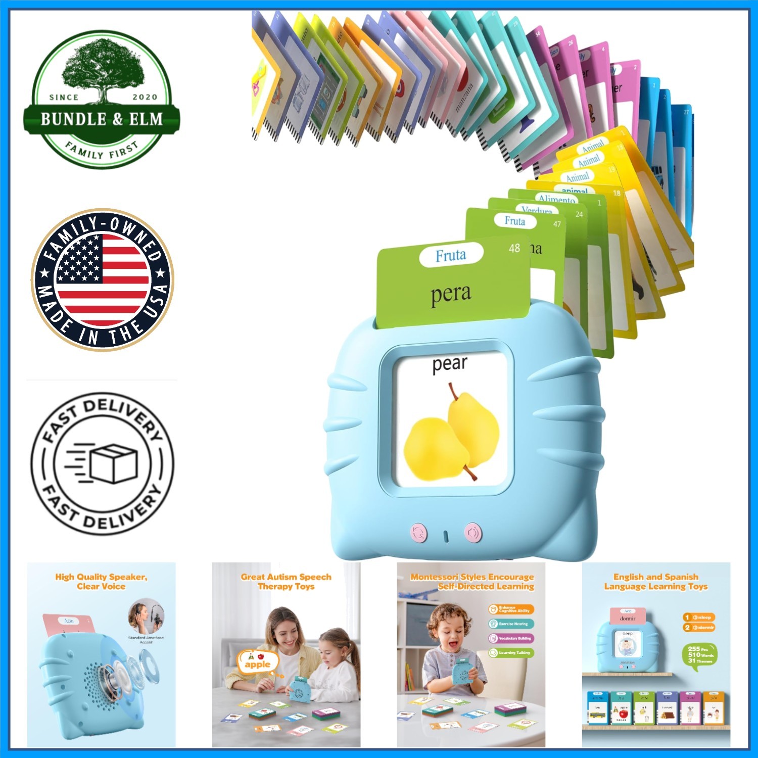 Interactive Educational Flash Cards, Bilingual Learning for Young Children