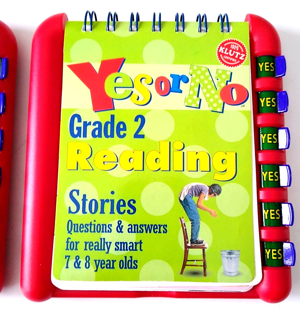 Klutz 2002 Yes Or No Flip Switch Grade 2 Math & Reading 7 & 8 Year Olds Books