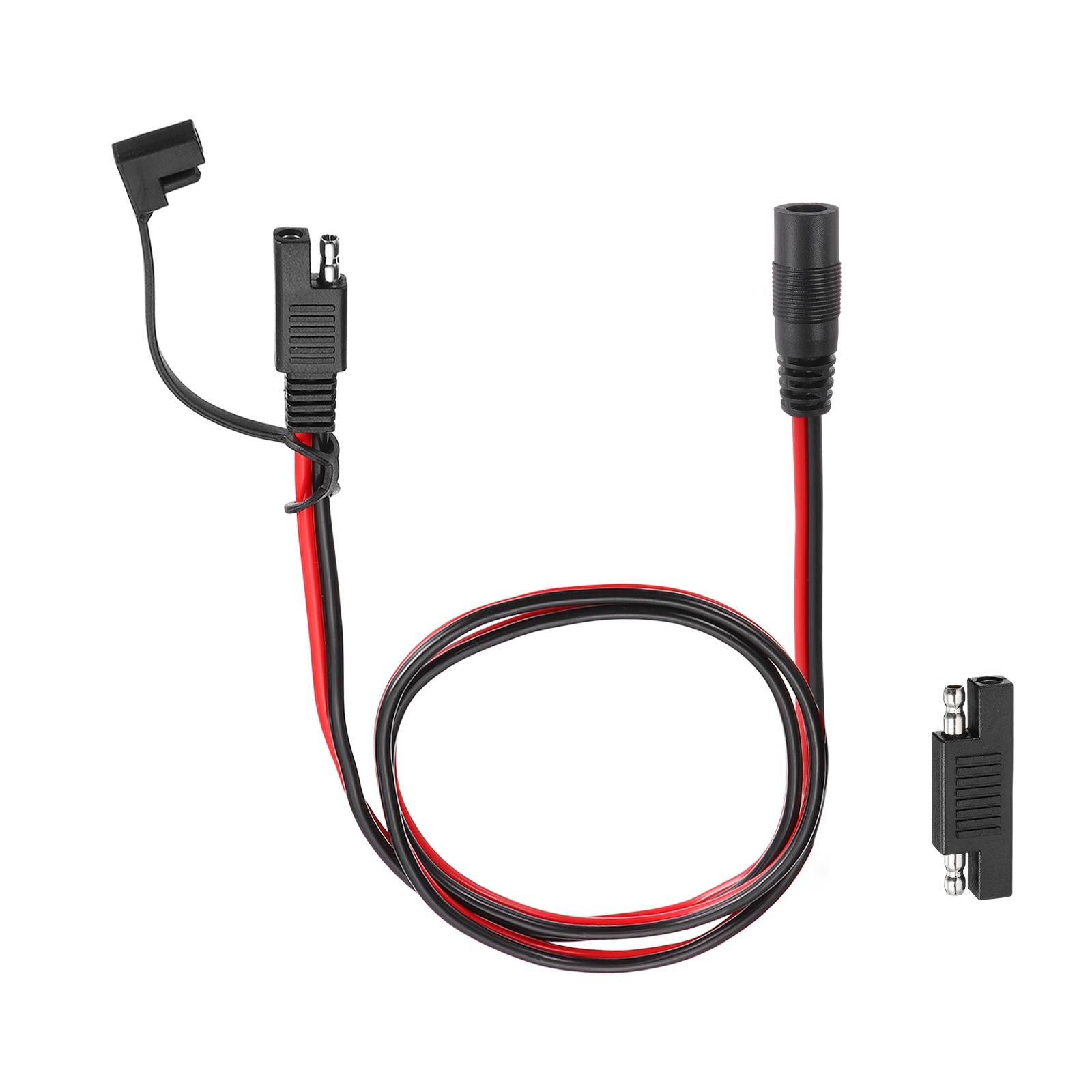 SAE to DC 5521 Female Adapter,3FT with Polarity Reverse Adapter Waterproof Cover