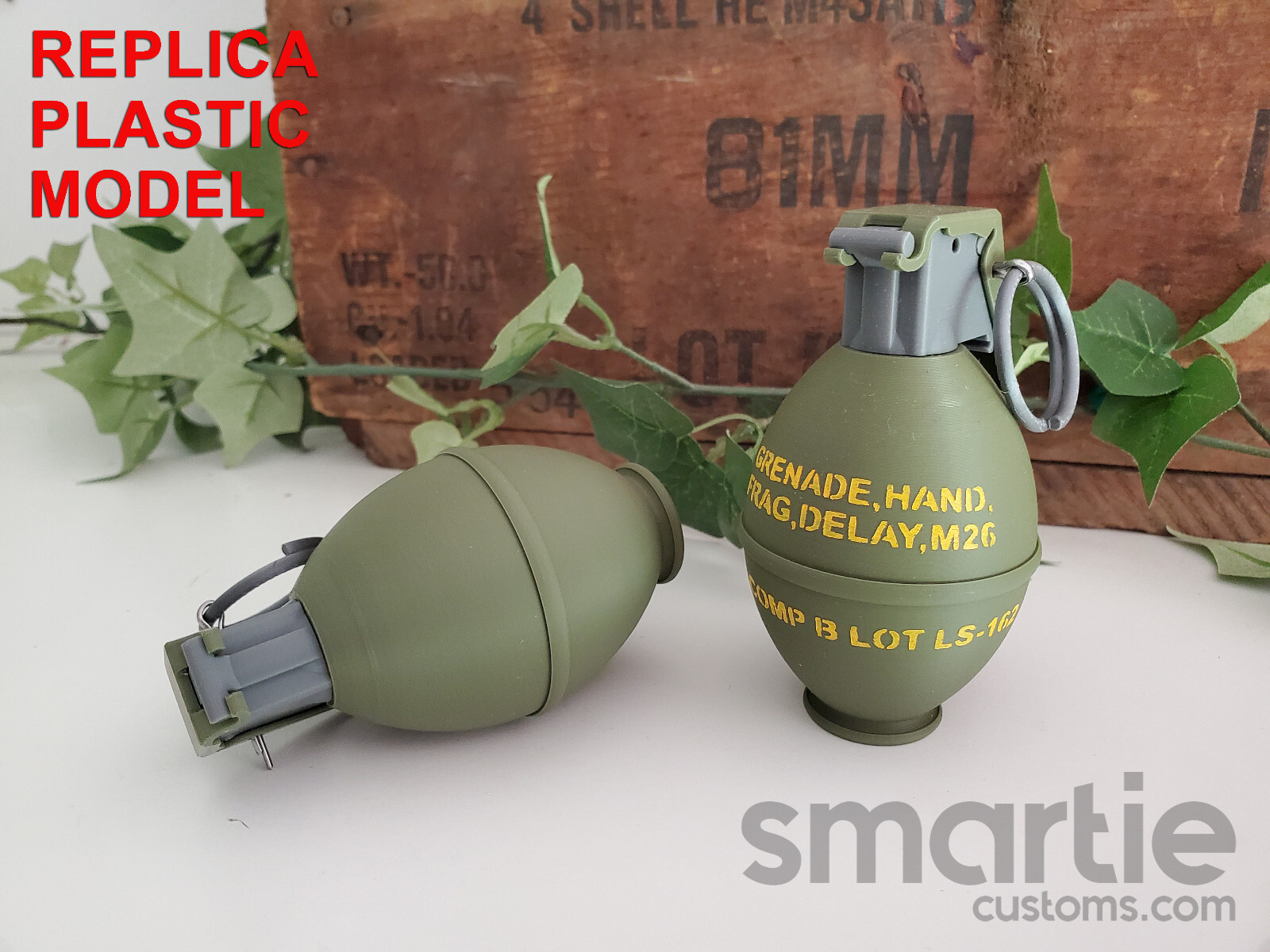 DUMMY M26 “Lemon” Frag Hand Grenade – Accurate Size Plastic Replica