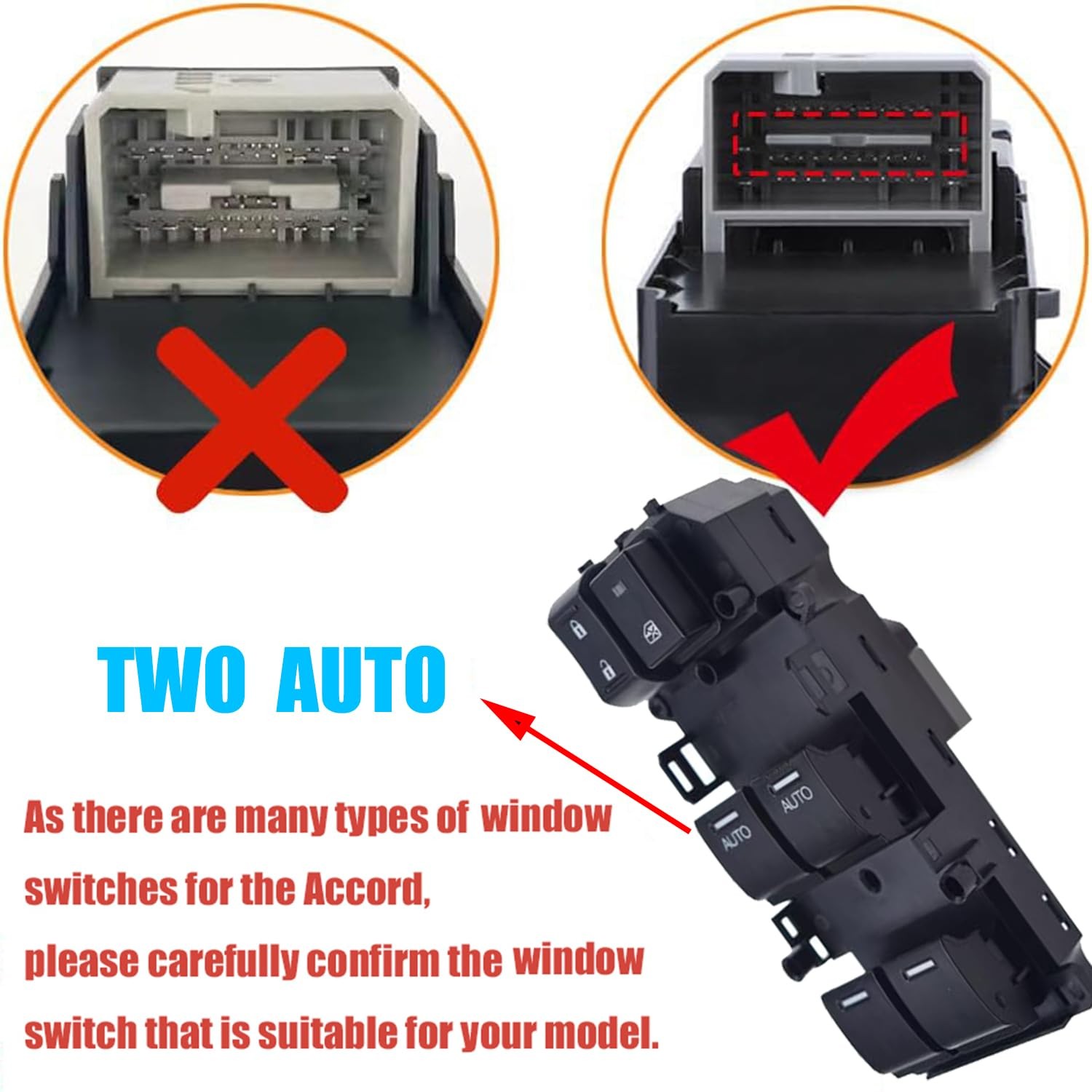 Front Left Driver Side Master Window Switch Compatible with Honda Accord Sedan E