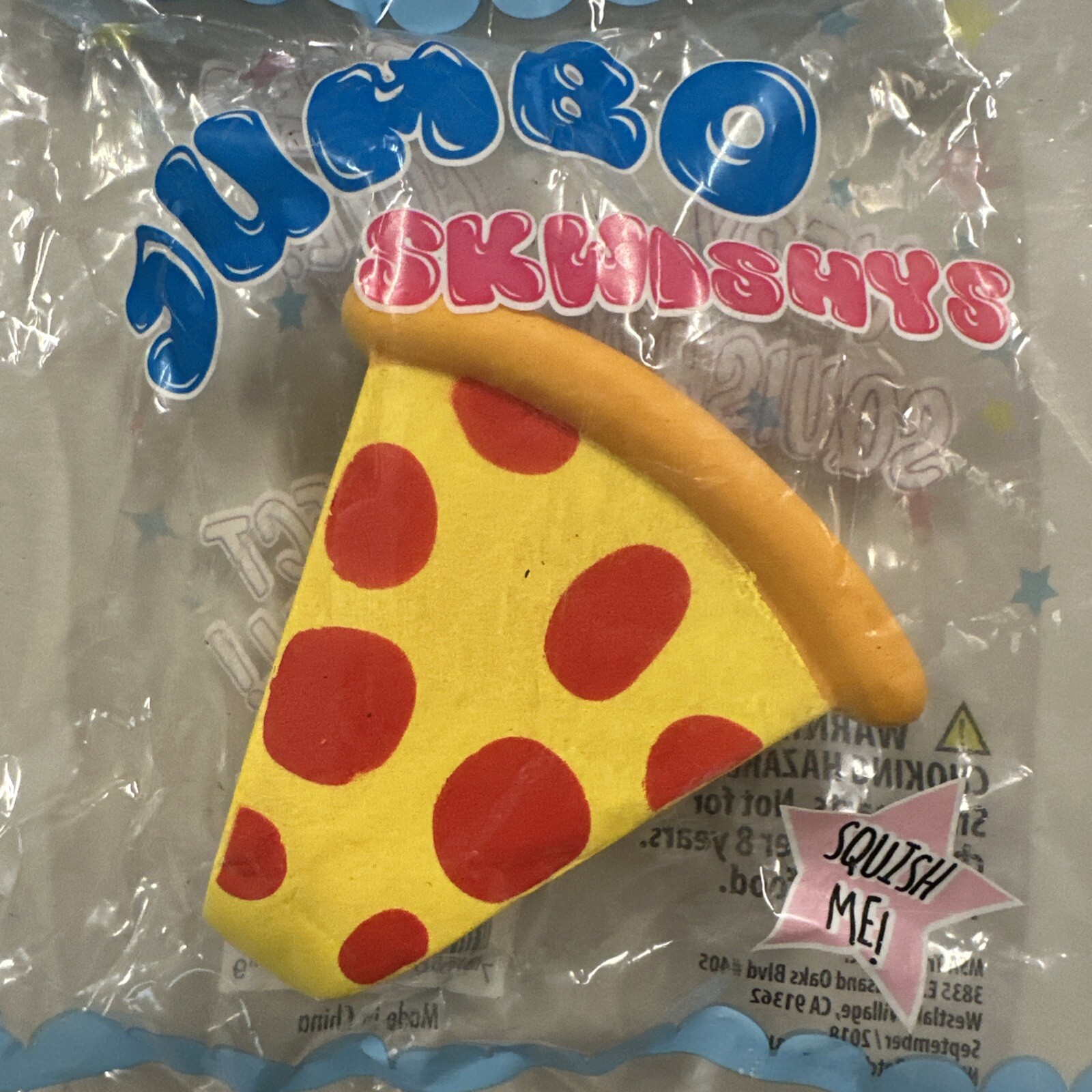 JUMBO SKWISHYS Soft Squish 4″ PIZZA SLICE MSA Trading, Inc – BRAND NEW!!