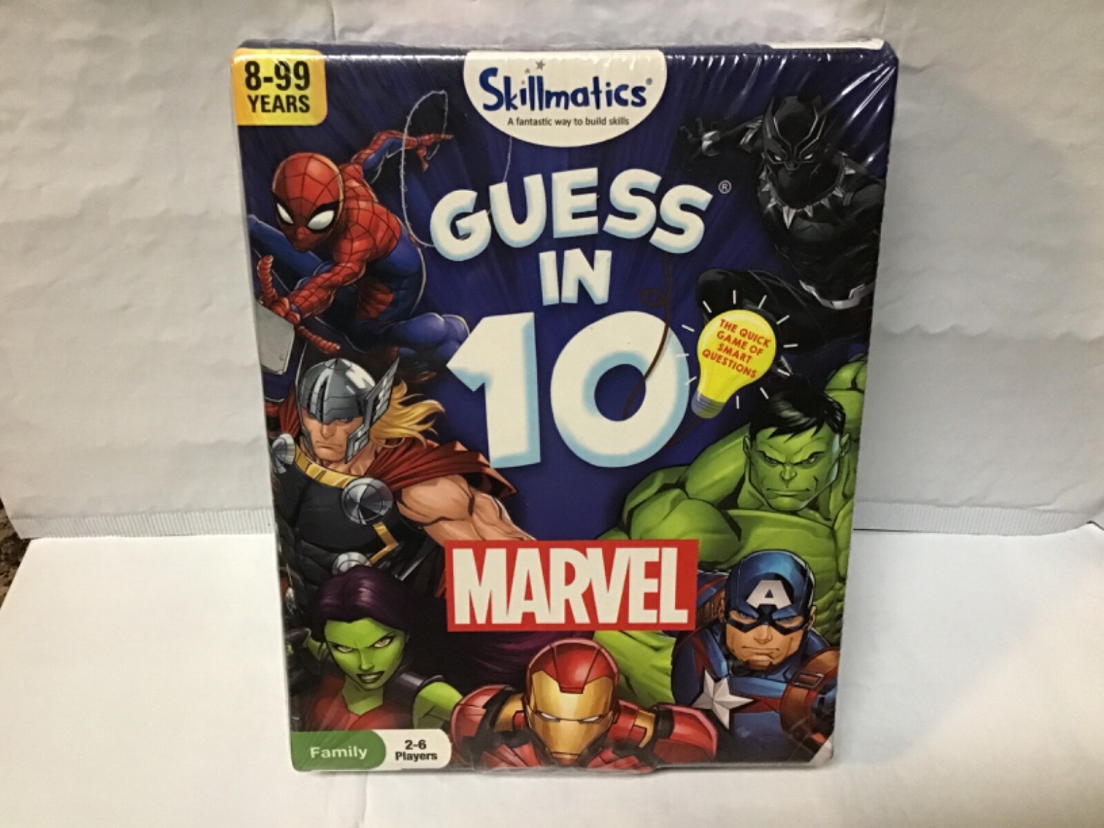 Skillmatics Marvel Card Game Guess In 10 NIB Sealed Spiderman Hulk Iron Man Thor