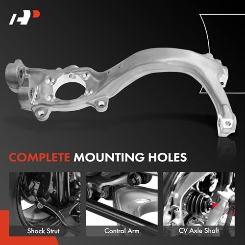 Front Suspension Steering Knuckle Compatible with Audi A4 2005-2008, A4
