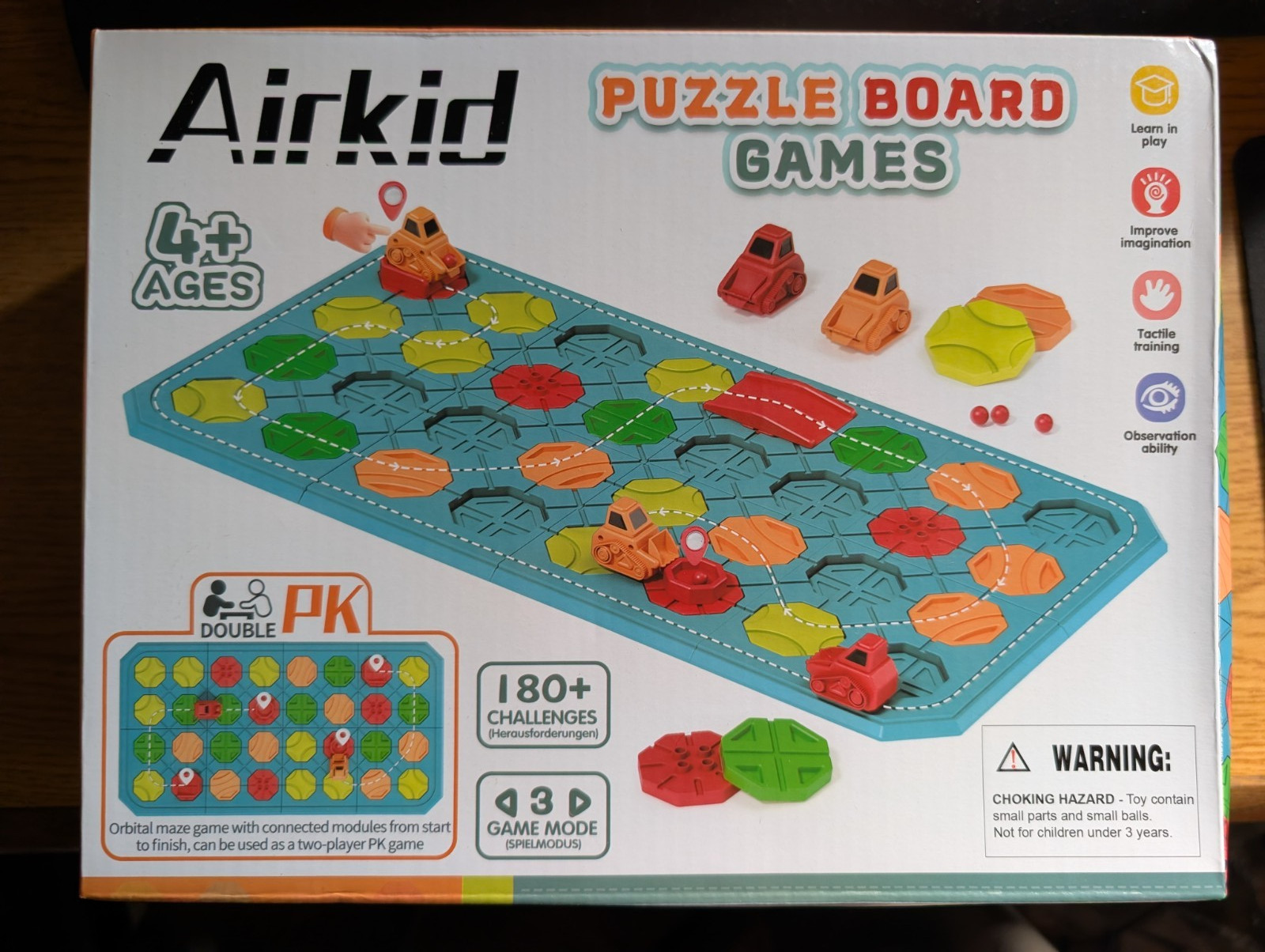 Airkid Puzzle Board Game STEM Educational Toy Logic Challenge 4+ Kids Interactiv
