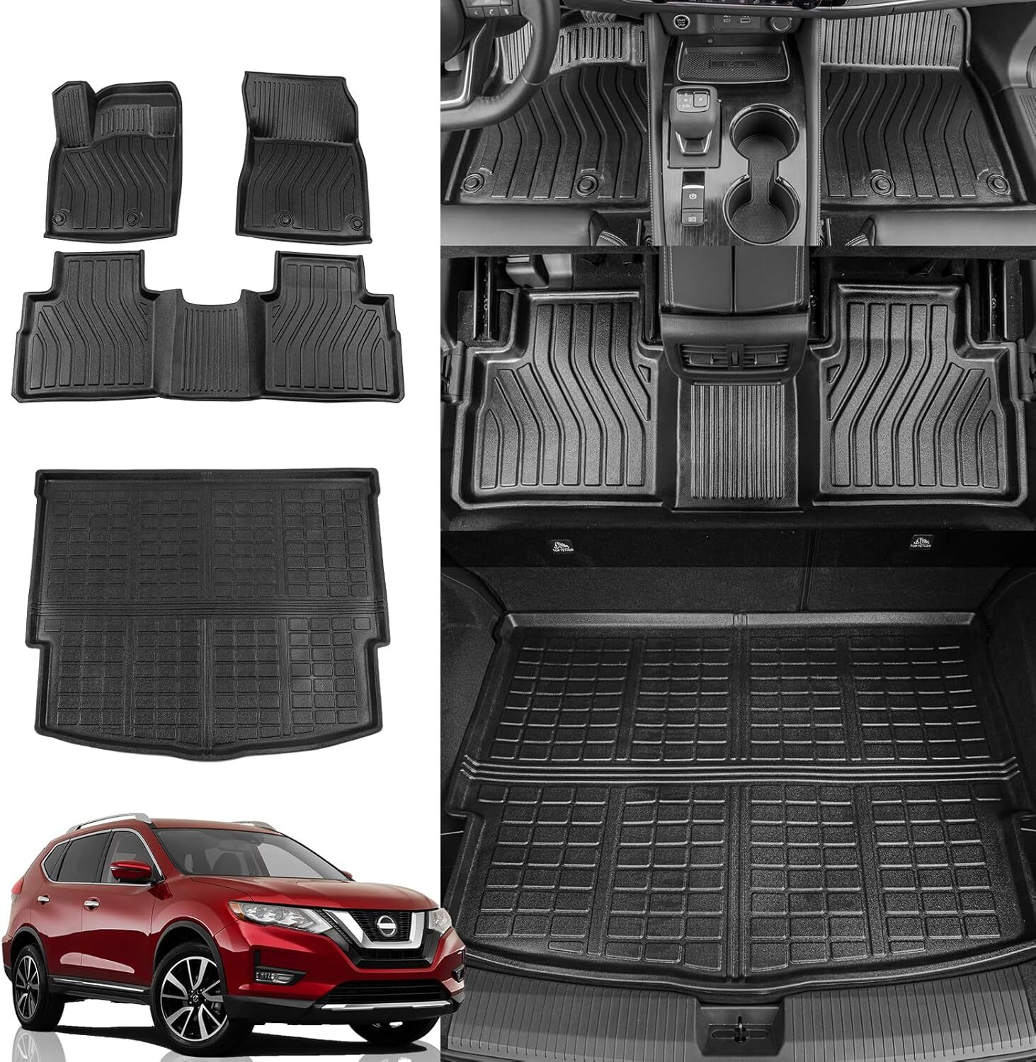 Fit 2021+ Nissan Rogue Rongtaod Floor Mats Compatible with 2021-2025 Nissan