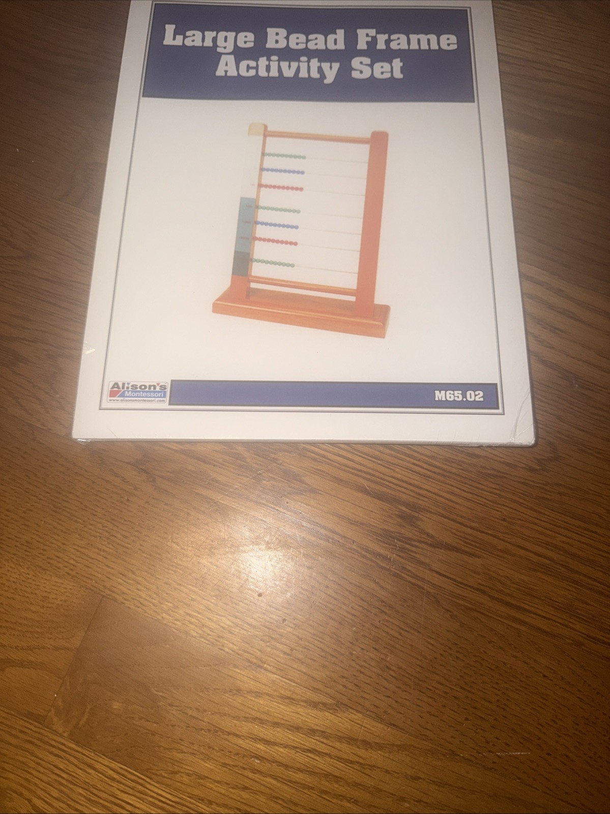 Alison’s Montessori large bead frame activity set 50 sheets homeschool