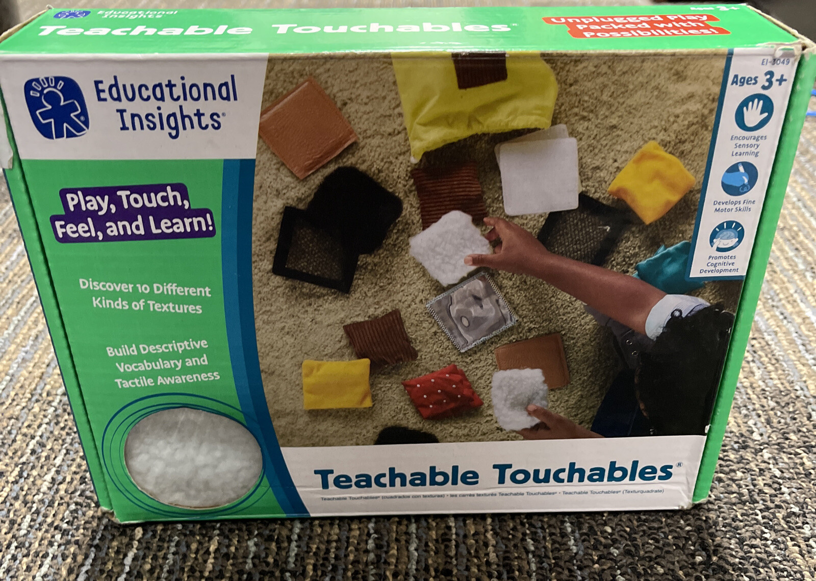 Early Learning Teaching Touchables Texture Squares Autism Tactile Sensory 3yrs+