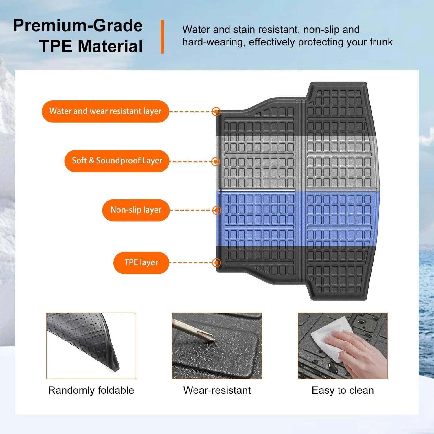 powoq Trunk Mat Compatible with 2019 2020 2021 2022 2023 2024 2025 Toyota RAV4 C