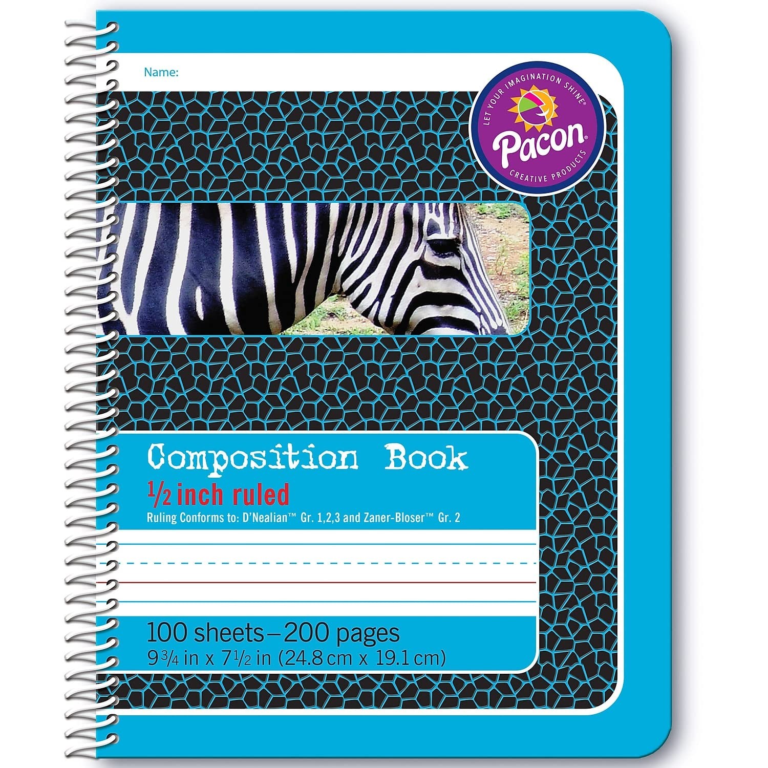 Primary Composition Spiral Book 1/2-in. Ruled, 100 Sheets, Blue (2429)
