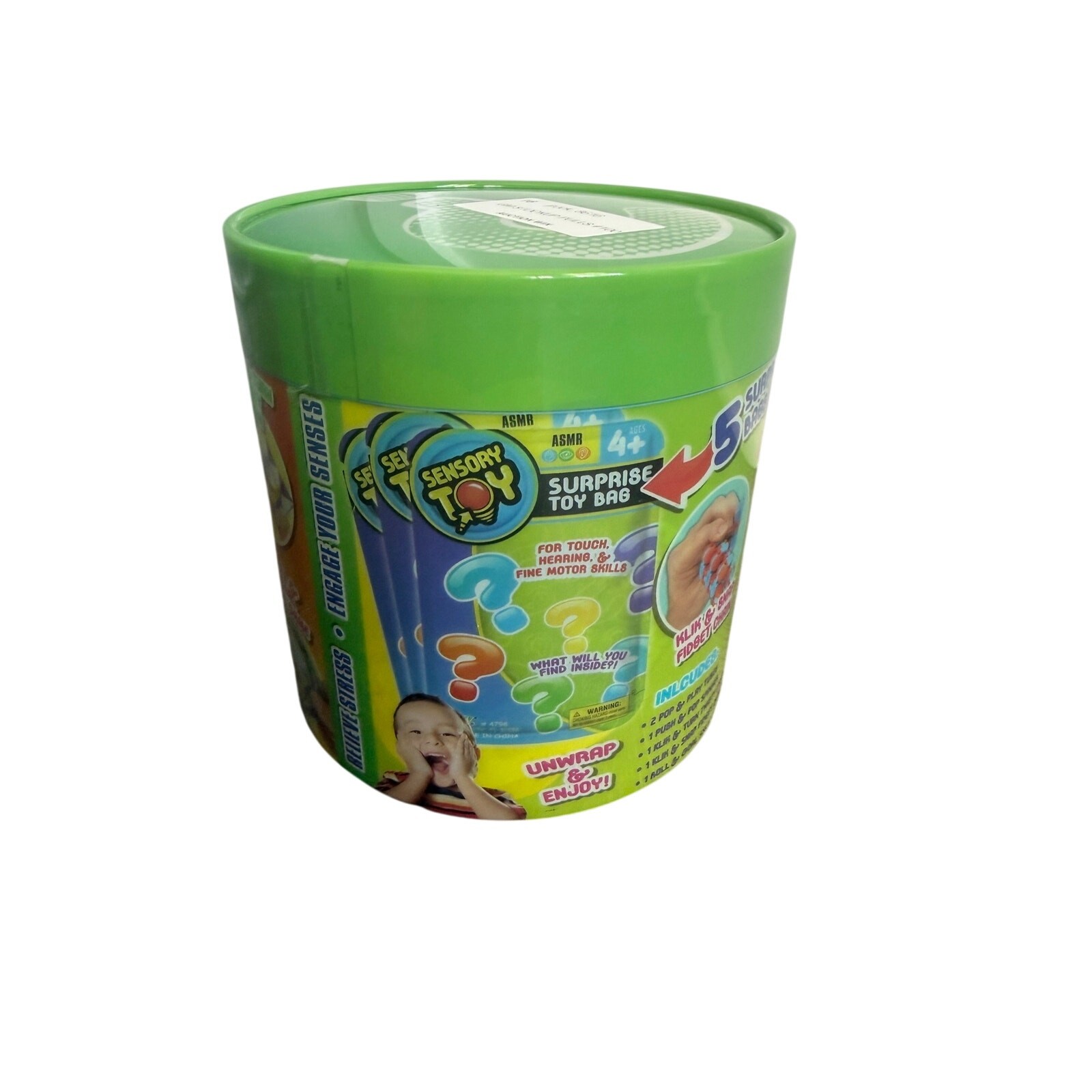 Ja-Ru Sensory Surprise 5 Pack Bucket Fidget Toy Set Novelty Kids NEW
