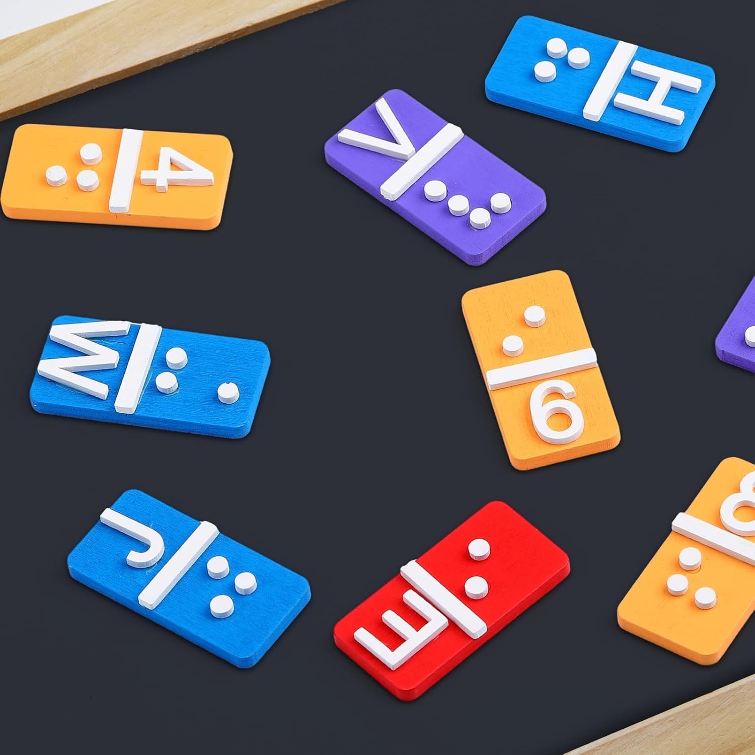 Vibrant Braille Alphabet and Number Tiles Collection=