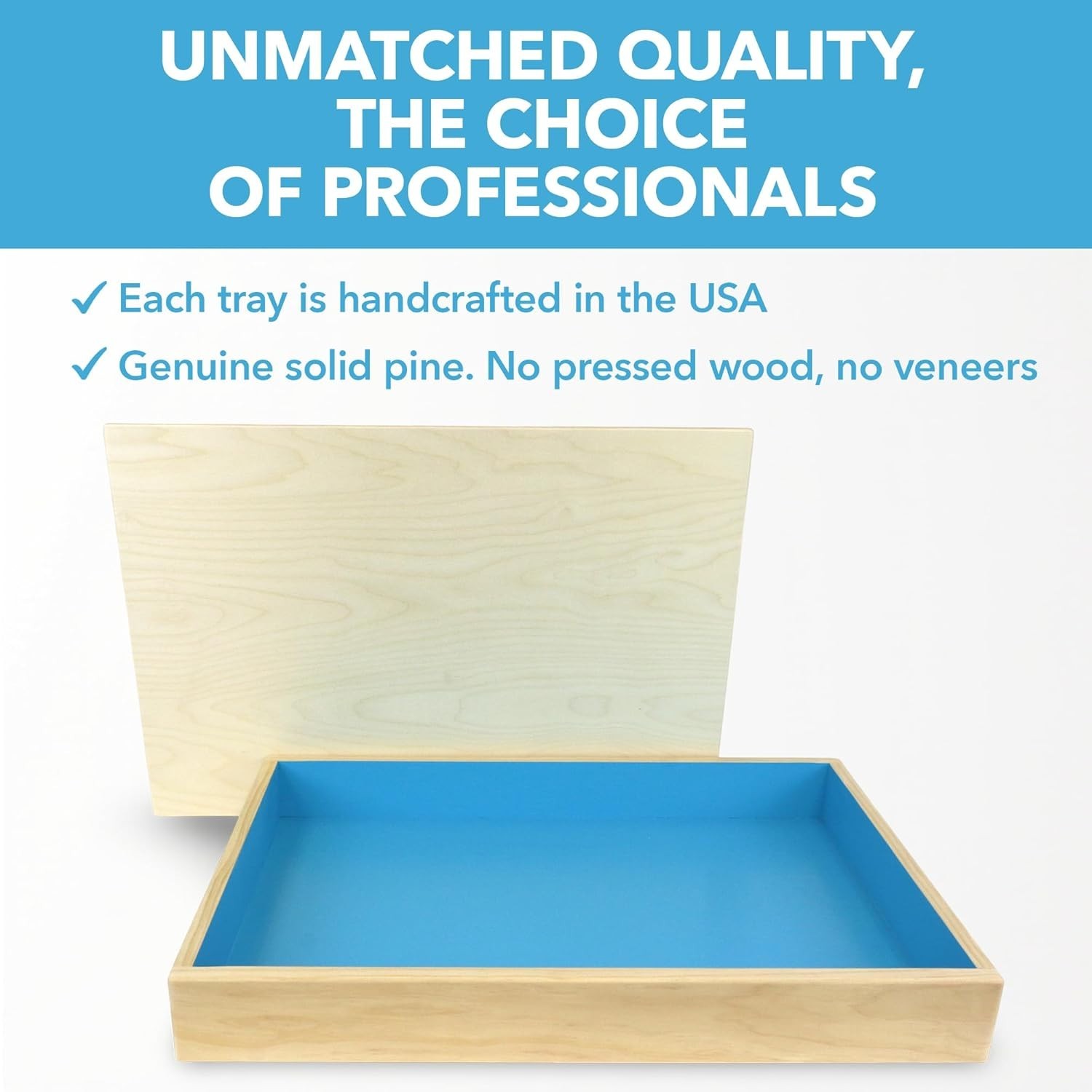 Play Therapy Supply Basic Wooden Sandtray with Lid