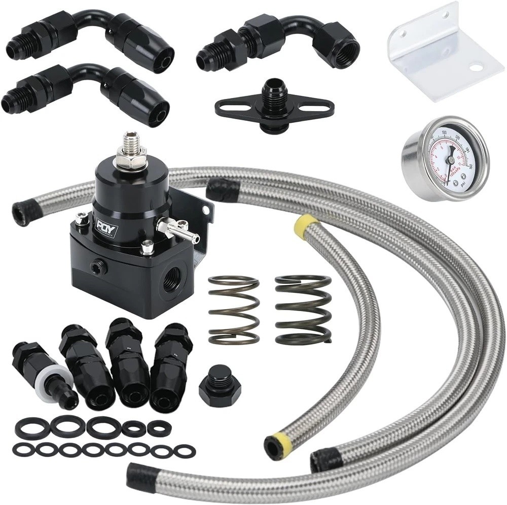 Adjustable Fuel Pressure Regulator Kit 3-70PSI With 6AN Return and 6AN feed Port