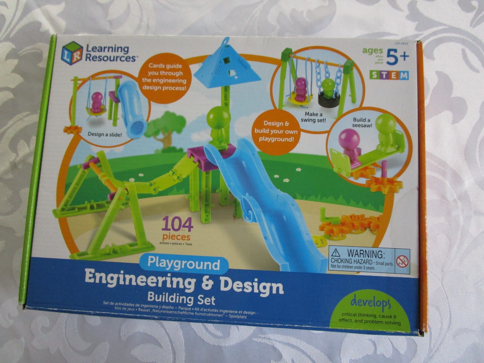 Learning Resources Playground Engineering Design 104 Piece STEM Set NEW