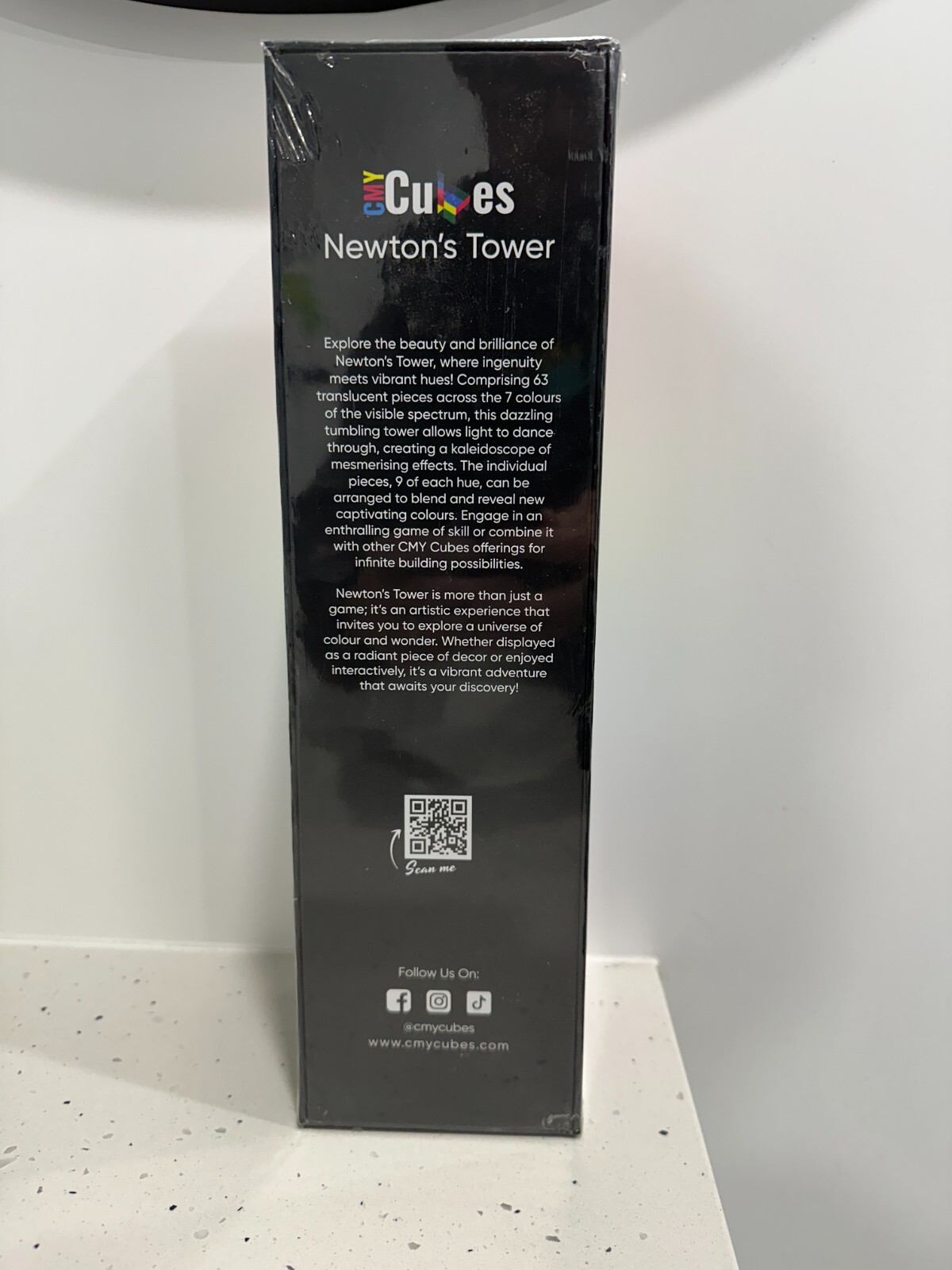 CMY Cubes Newton’s Tower, 63 Translucent Pieces in 7 Colours BNIB RRP $189.95