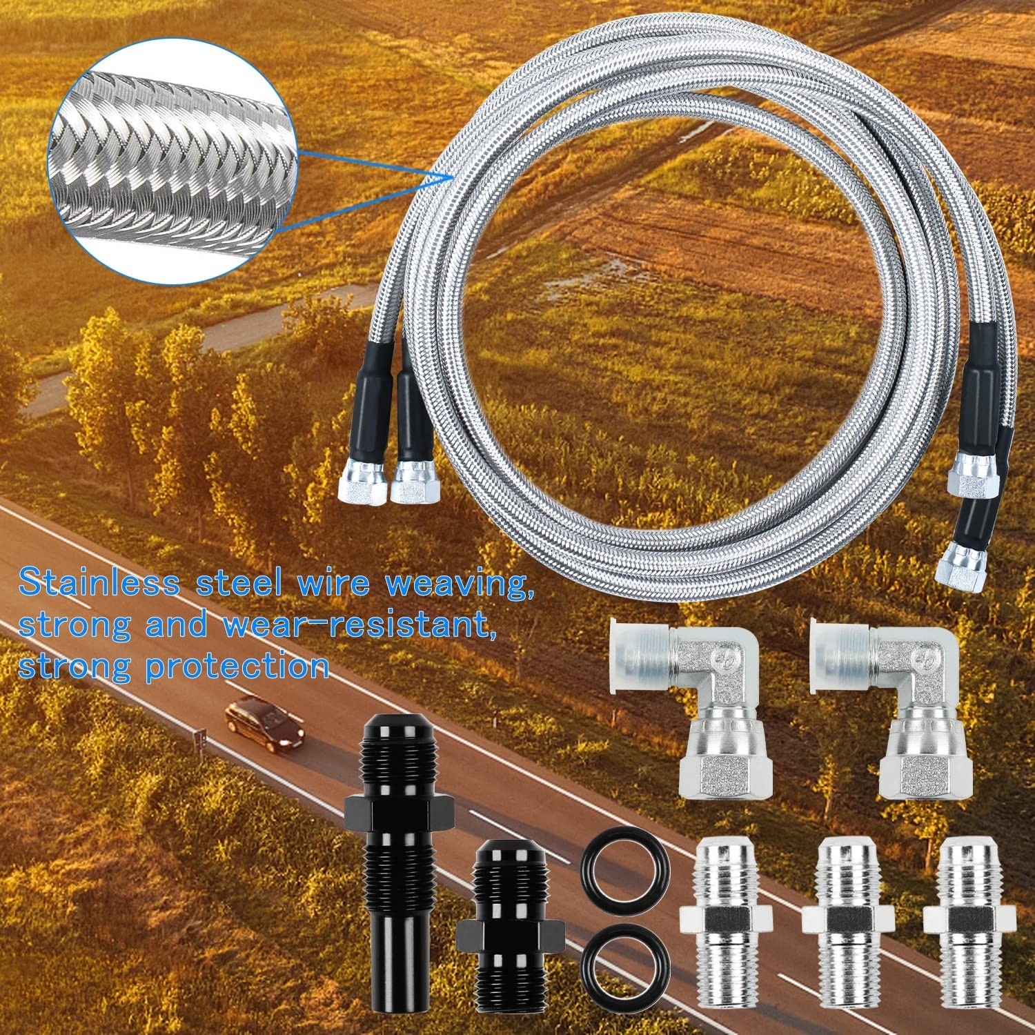For 70″ Transmission Cooler Hose 700R4 4L60 4L60E 4L65E 4L80E,🎆