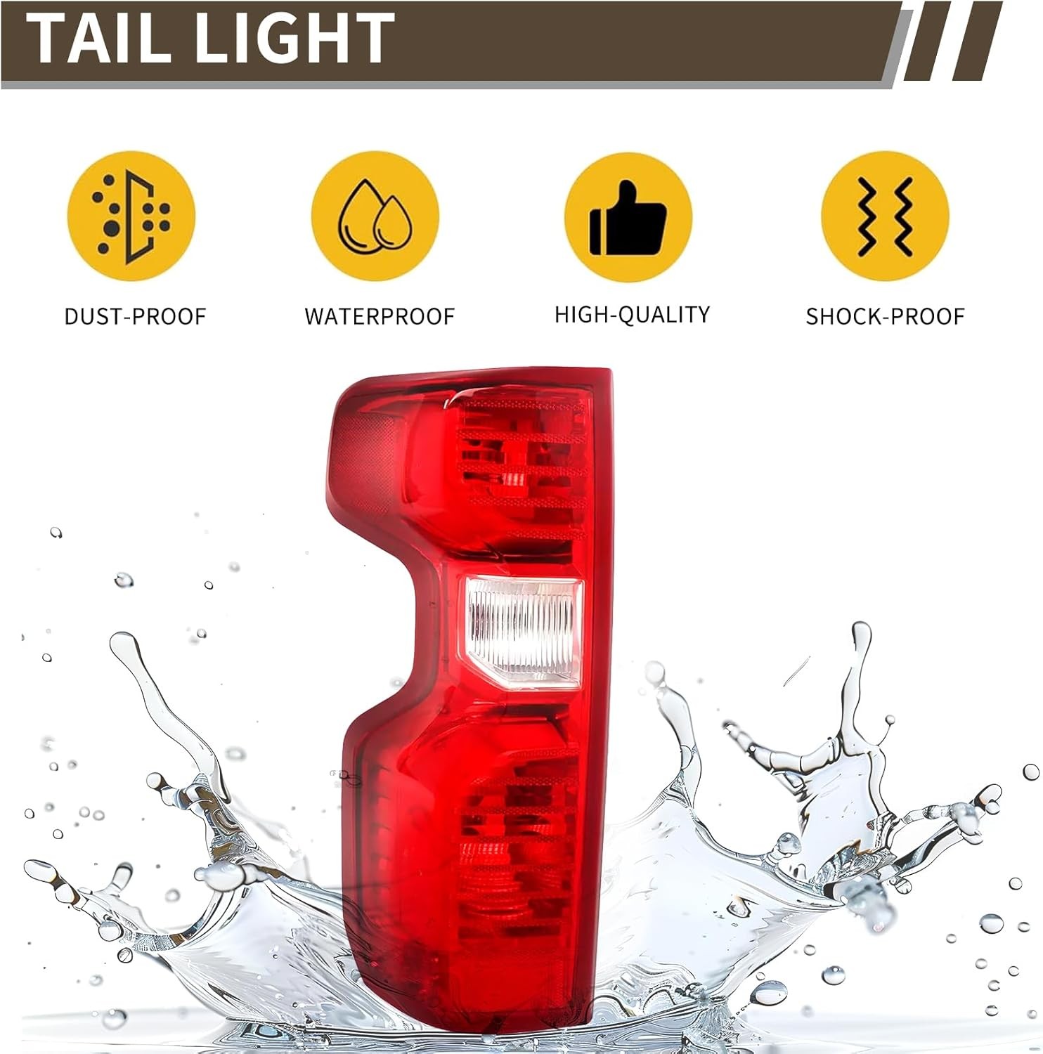 Tail Light Assembly Compatible With 2019-2024 Chevy Silverado 1500 2500HD 3500HD