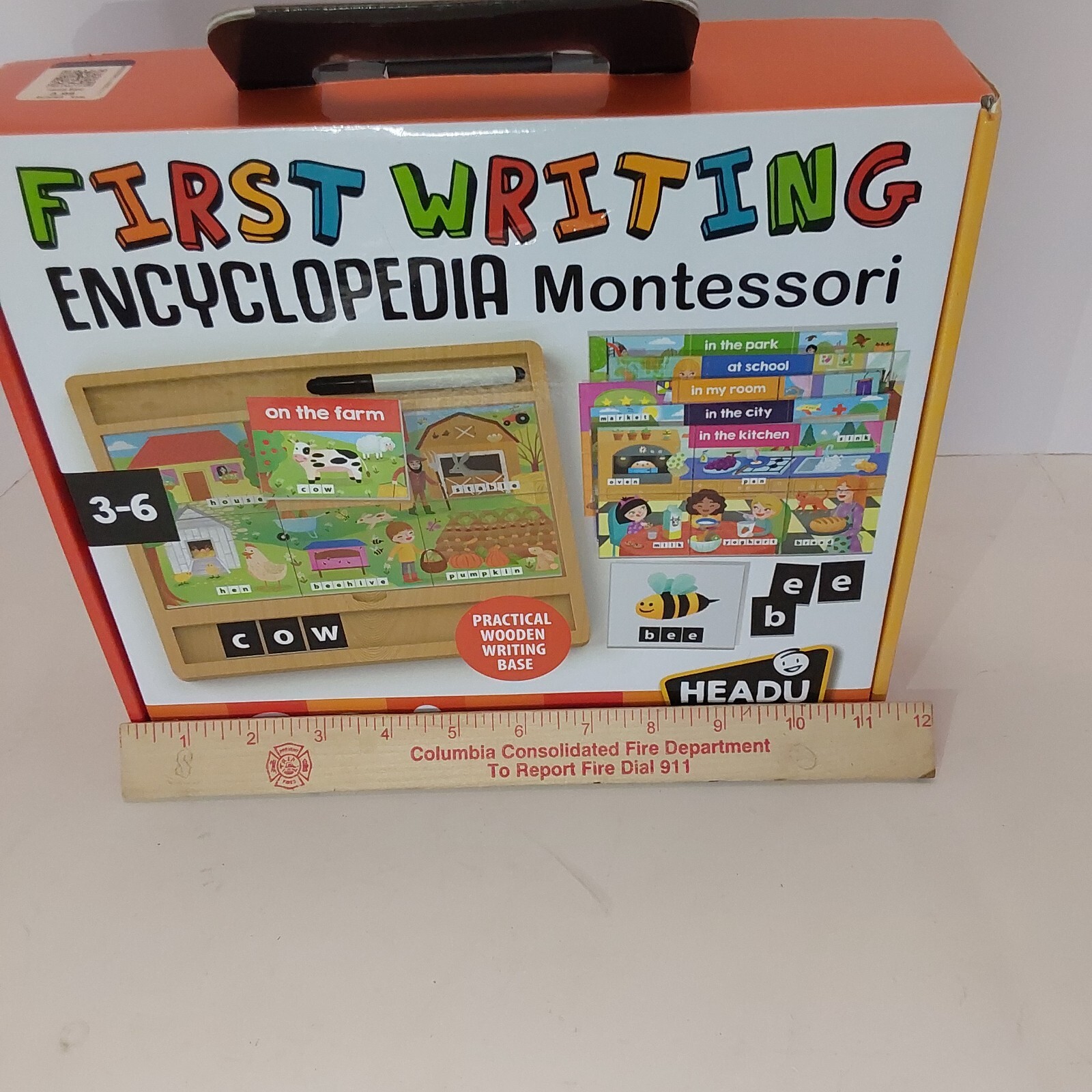 Kids’ Montessori First Writing Encyclopedia by Headu for age 3-6 , Made in Italy