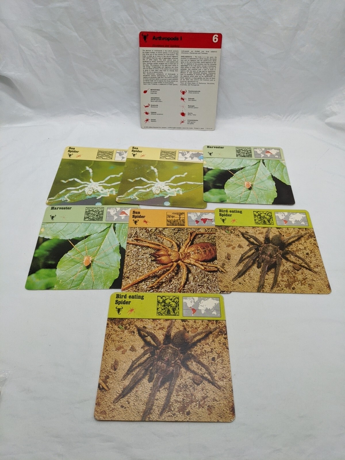 Lot Of (7) 1975 Rencontre Arthropods Education Cards