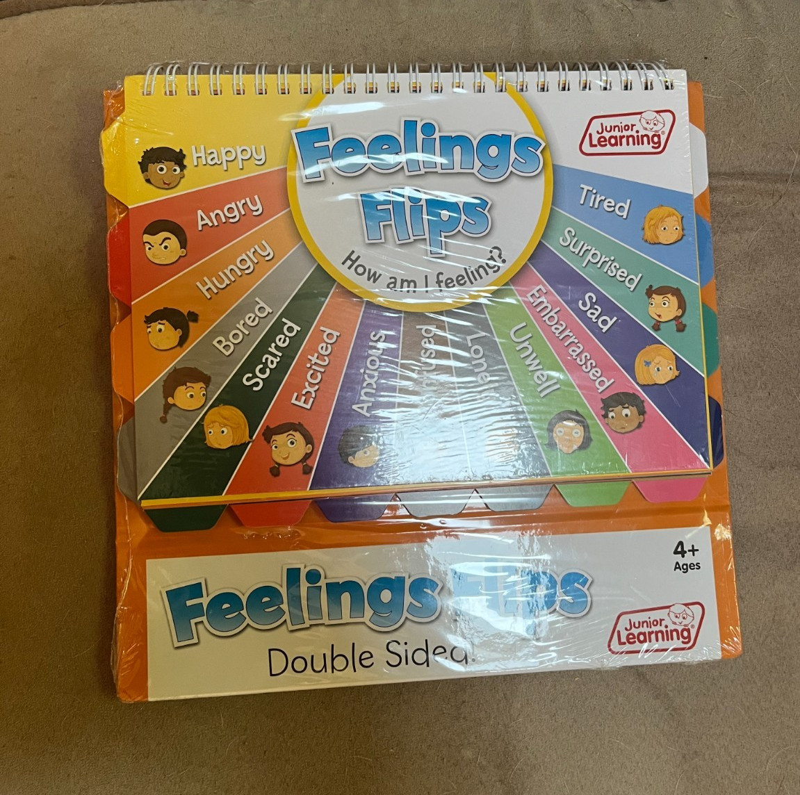 Junior Learning FLIP Chart Feelings 0.6 H x 9.6 L x 9.4 W