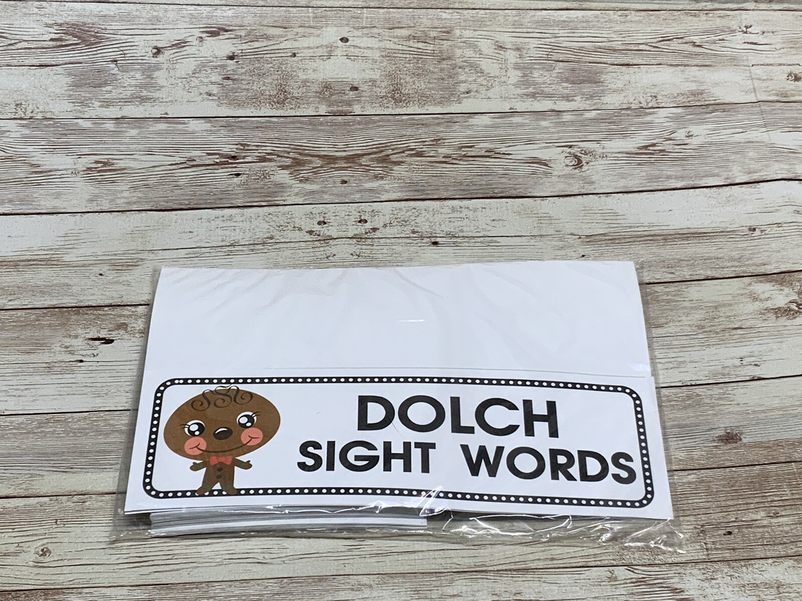 Gingerbread Boy – Themed Learning Centers – Dolch Sight Words – Laminated