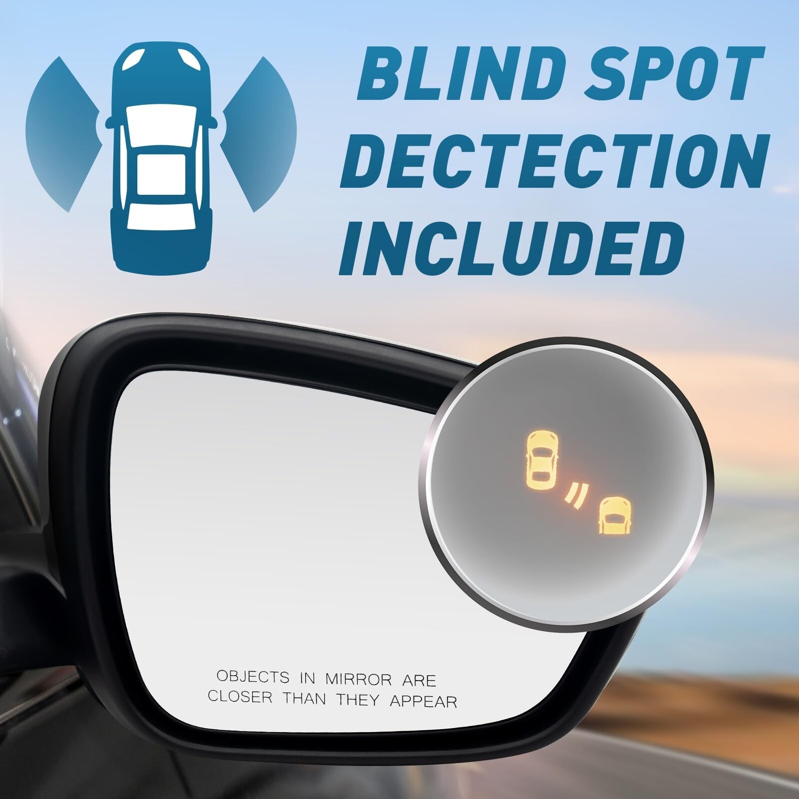 Passenger Side Mirror Compatible With Ford Escape SE/SEL 2020-2023 7-Pins Wit…