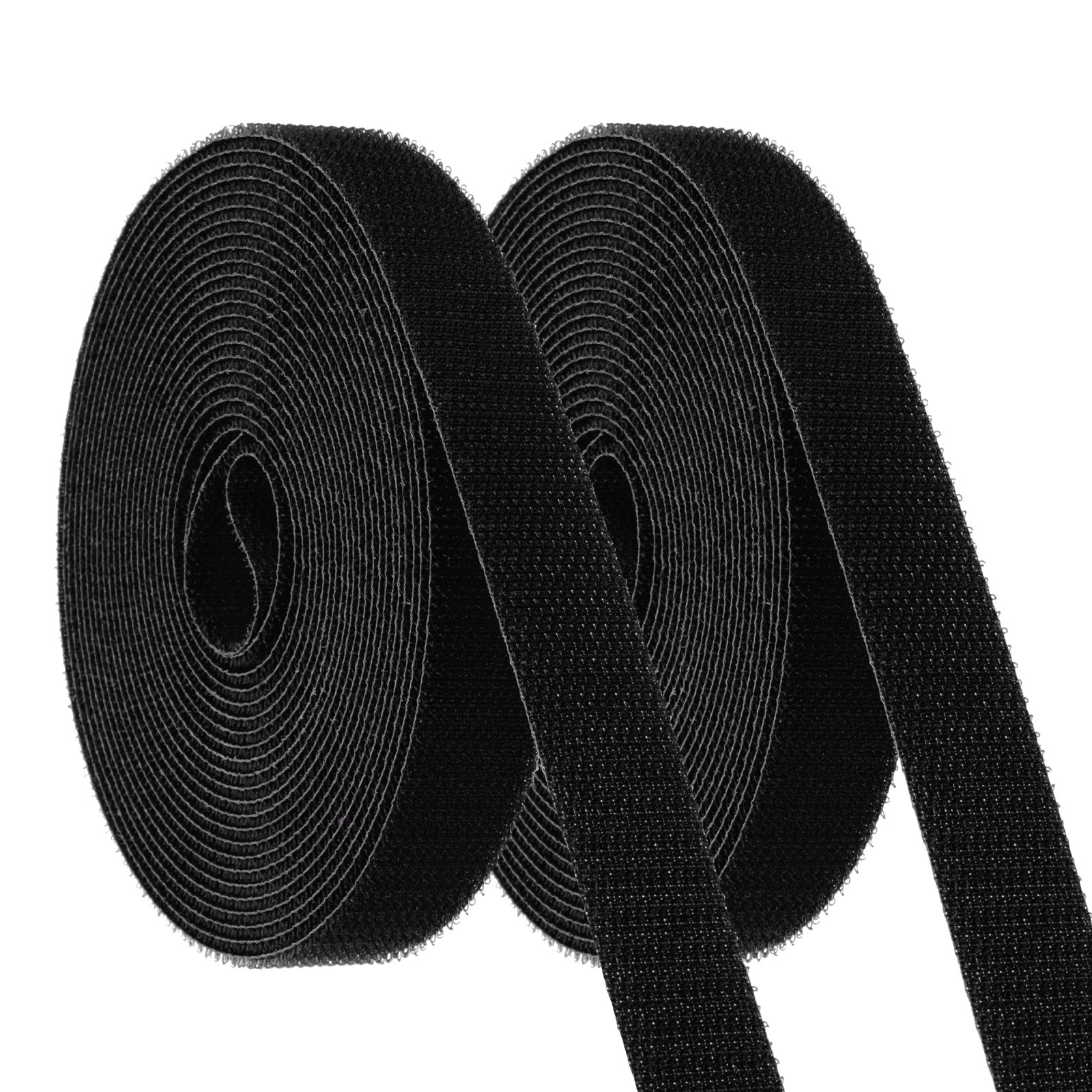 2pcs Carpet Marker Strips 0.8 Inch x 16.4 Ft, Floor Markers Nylon Strip, Black