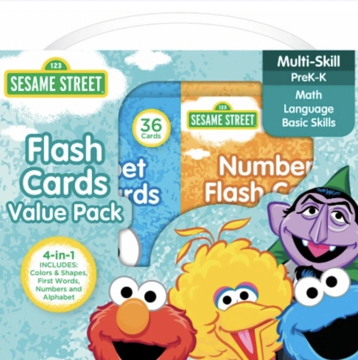 Sesame Street Flash Card 4-in-1 Value Pack (Case of 36)