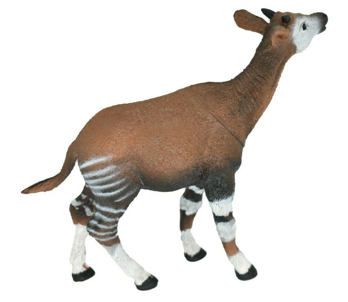 Okapi, Forest Giraffe, Zebra Giraffe, Plastic Replica Toy 6 ” F577