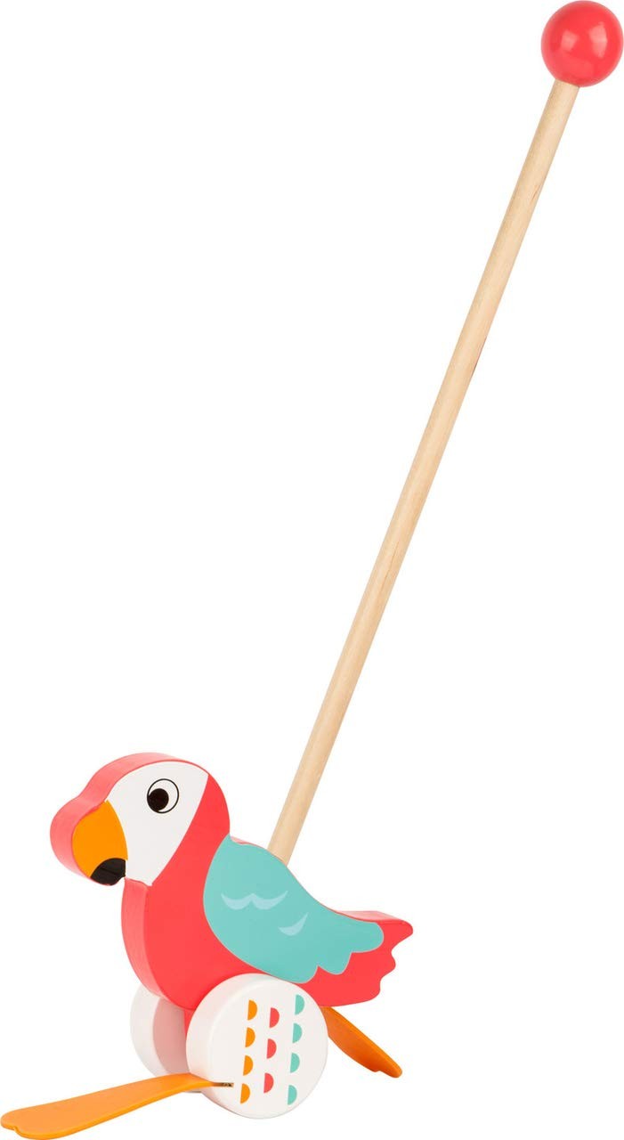 small foot 10475 pushing animal parrot “Lori” made of wood, waddles along on eve