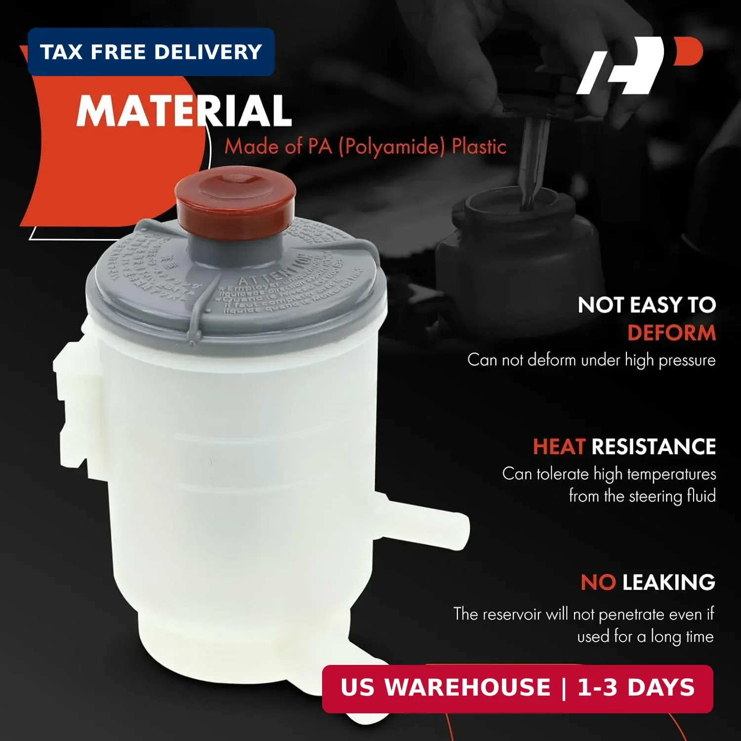 A-Premium Power Steering Reservoir/Tank with Cap Compatible with Honda Accord 20