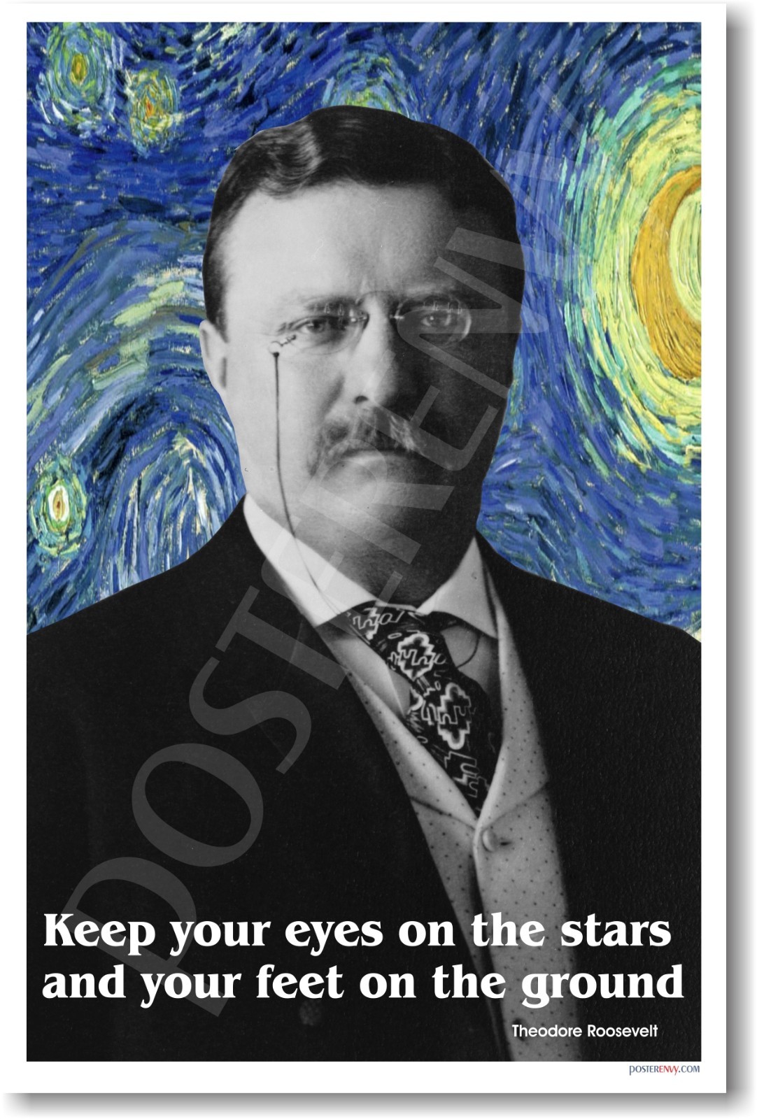 Teddy Roosevelt – Keep you eyes on the stars – NEW Classroom Motivational POSTER