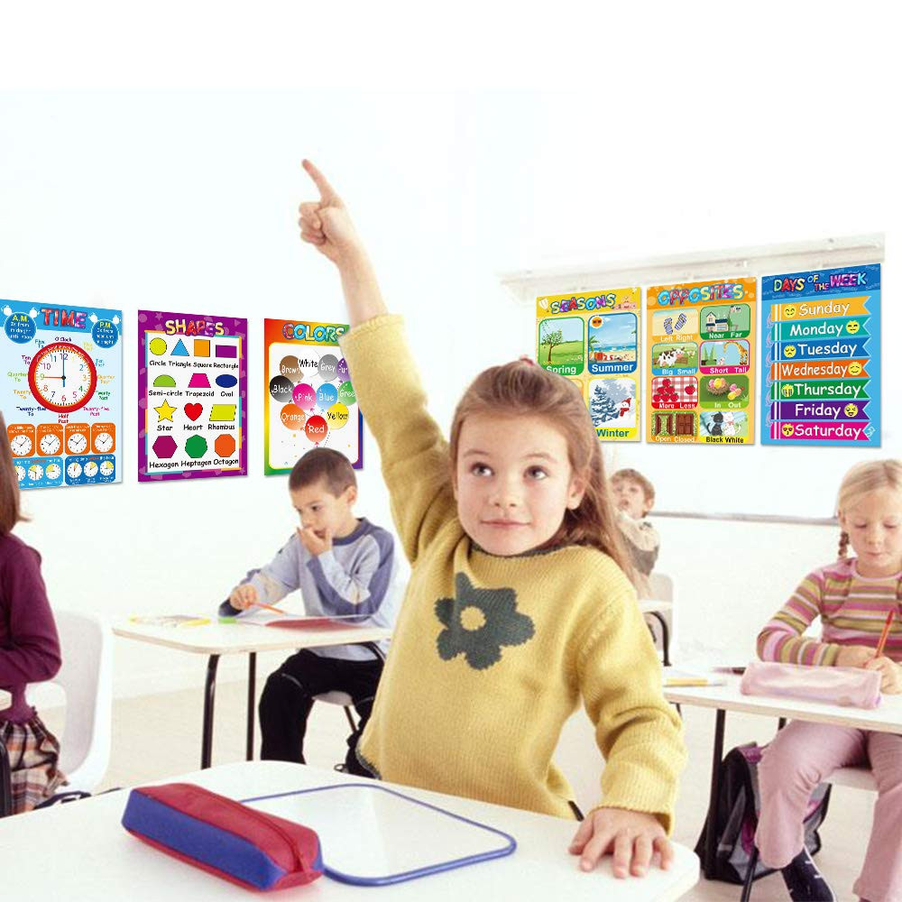 Educational Posters for Preschoolers Toddlers Kids Kindergarten Classrooms Alpha
