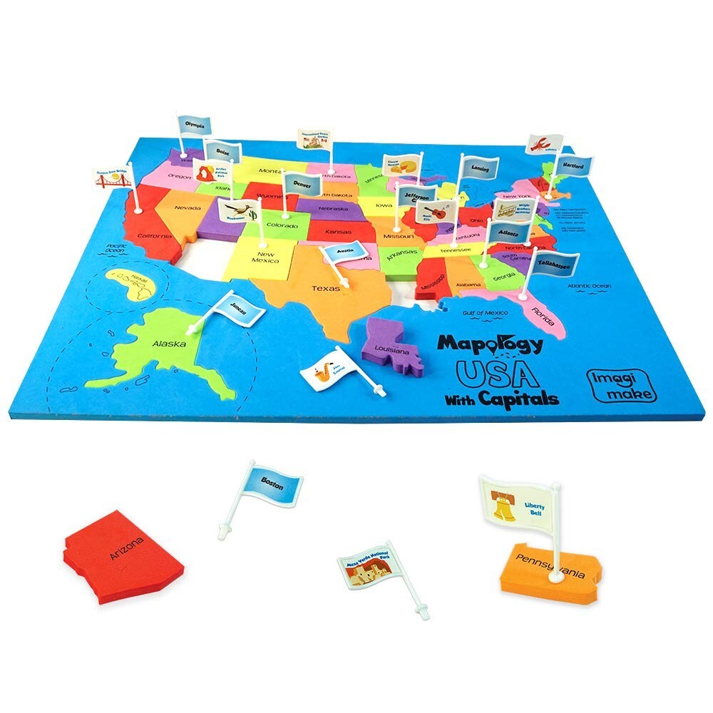 Mapology USA with Capitals- Learn USA States Along with Their Capitals